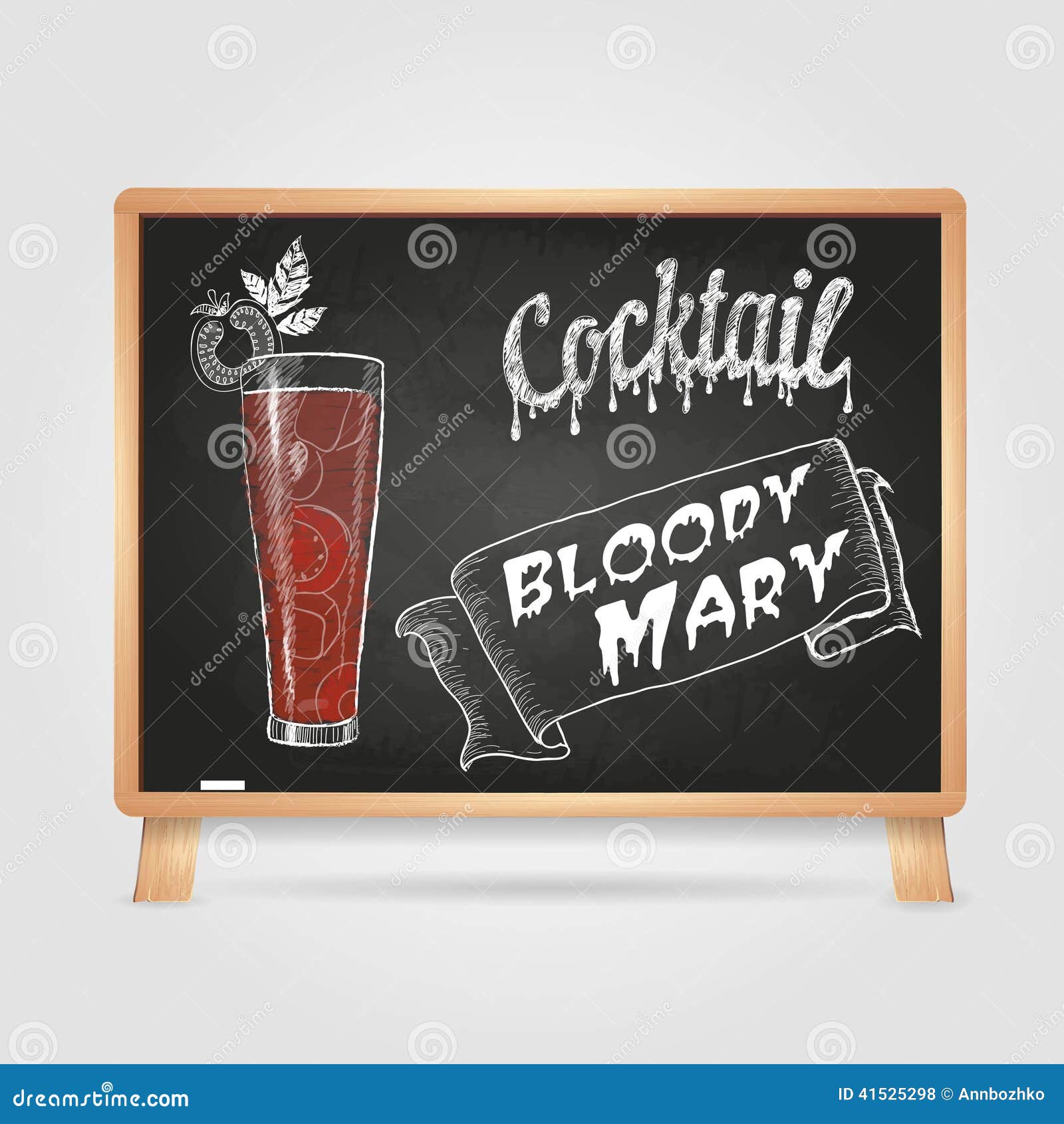 Chalk drawings. cocktail stock vector. Illustration of mary 41525298