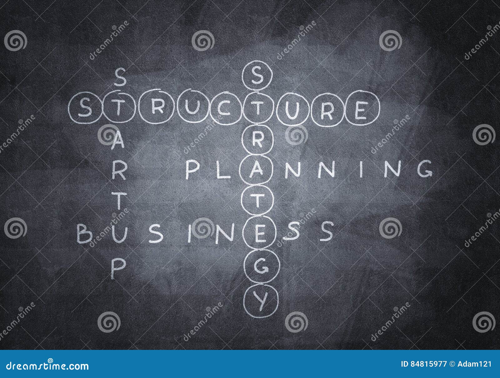 Chalk drawn crossword stock illustration. Illustration of background