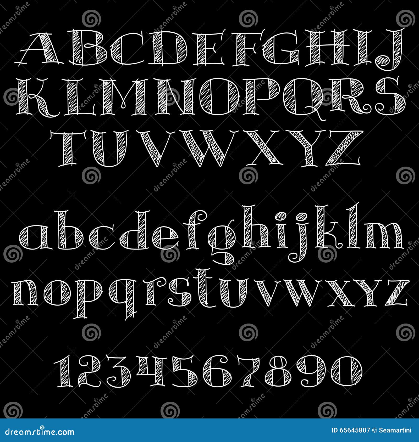 chalk alphabet font