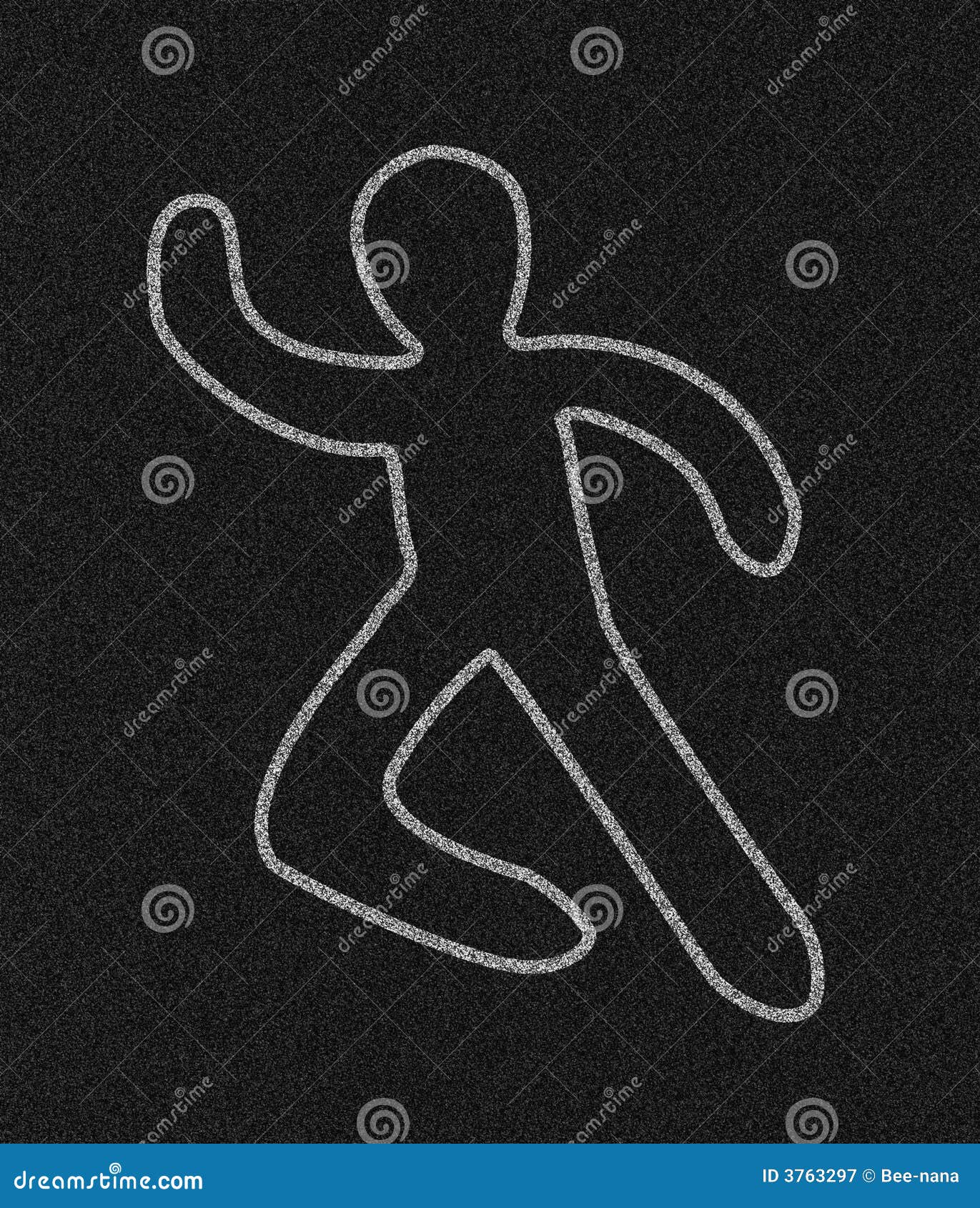 Chalk Outline Of Person Royalty Free Stock Photography - Image: 3763297