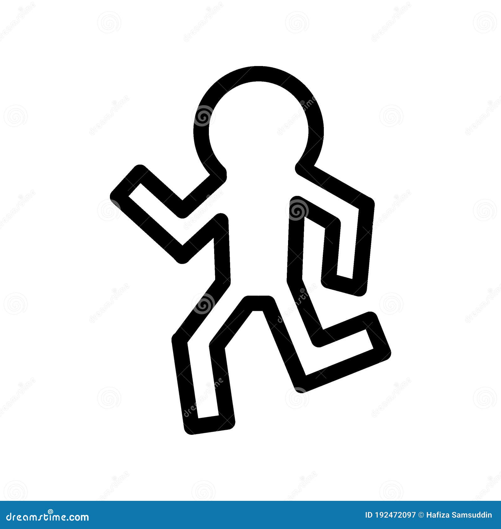 Chalk Outline. Vector Illustration Decorative Design Stock Vector ...