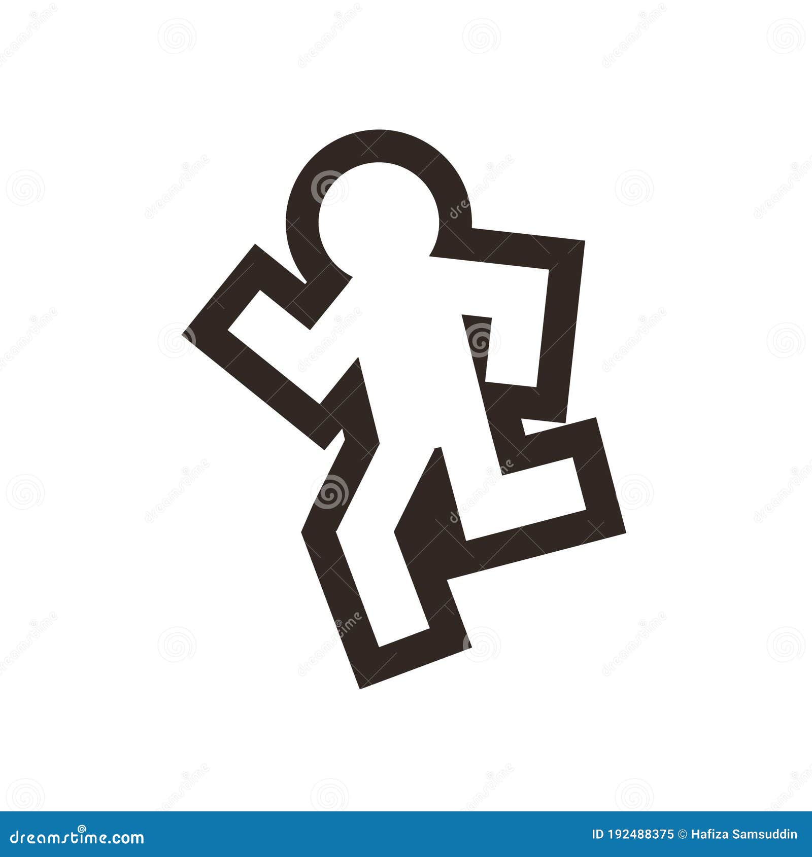 Chalk Outline. Vector Illustration Decorative Design Stock Vector