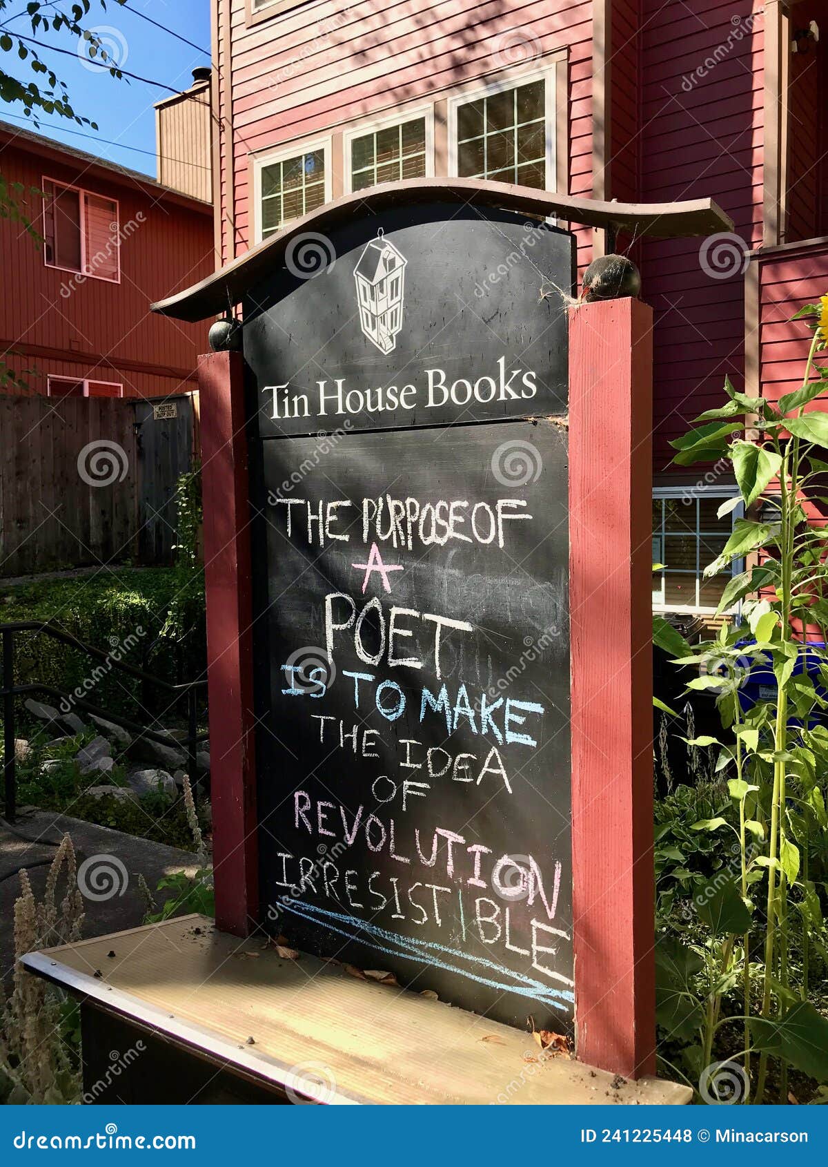 Sign Outside Tin House Books, Portland, Oregon Editorial Stock Photo