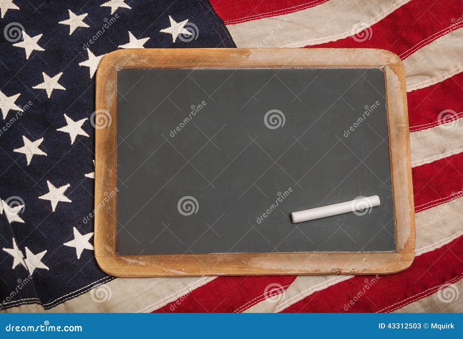Chalkboard on an American Flag Stock Image Image of stars, back 43312503