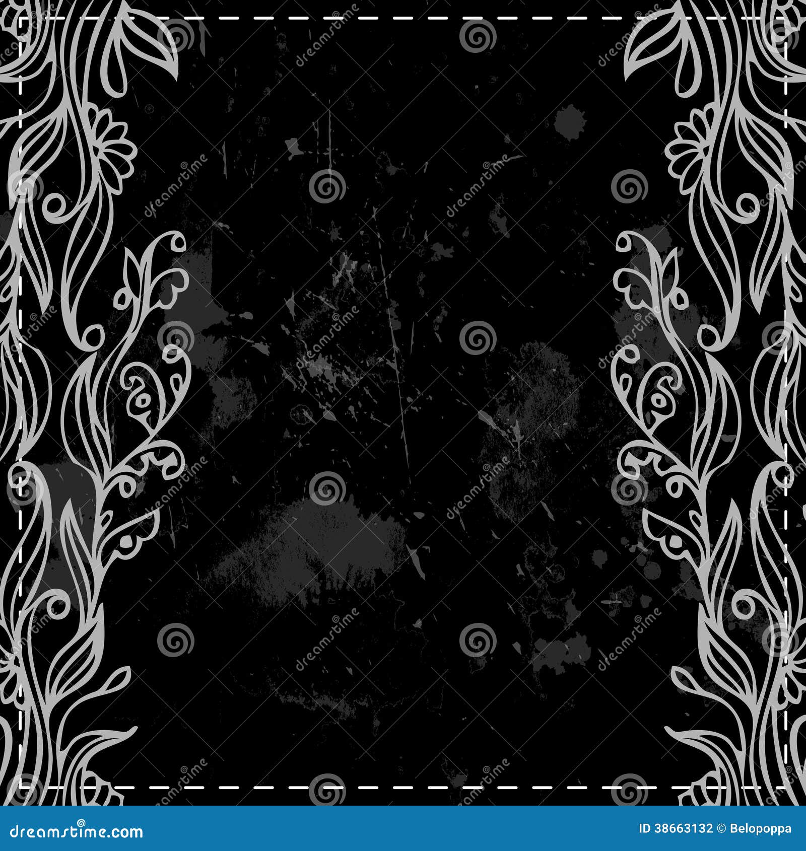 Chalkboard border stock vector. Illustration of ornament 38663132