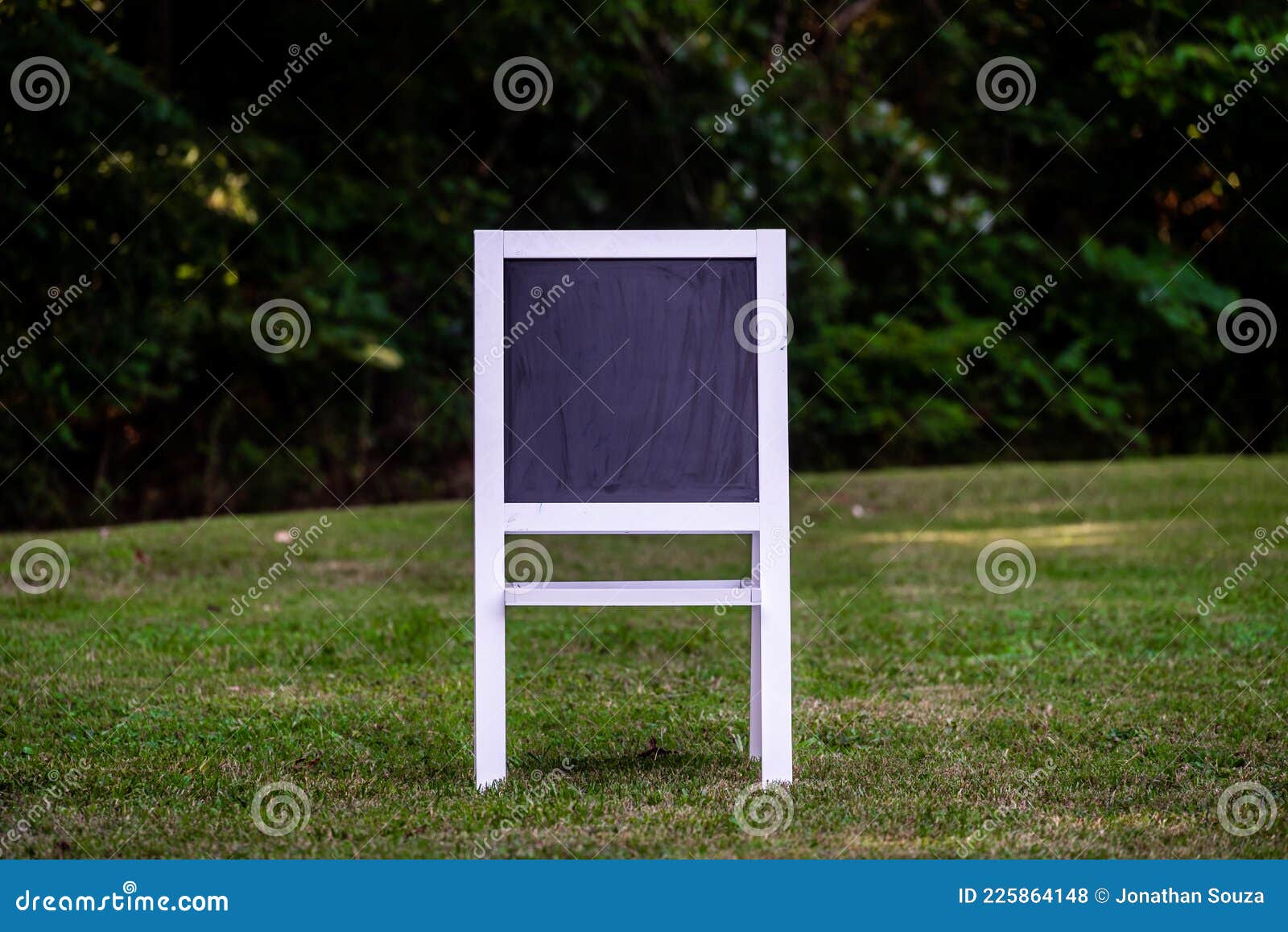 Chalkboard Easel in Open Field Stock Photo Image of open, outside