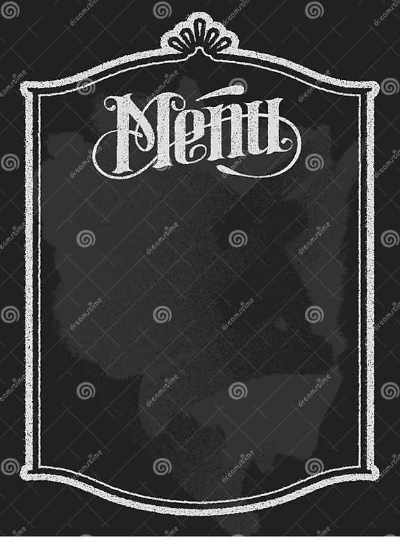 Chalkboard menu stock vector. Illustration of scroll - 31182195