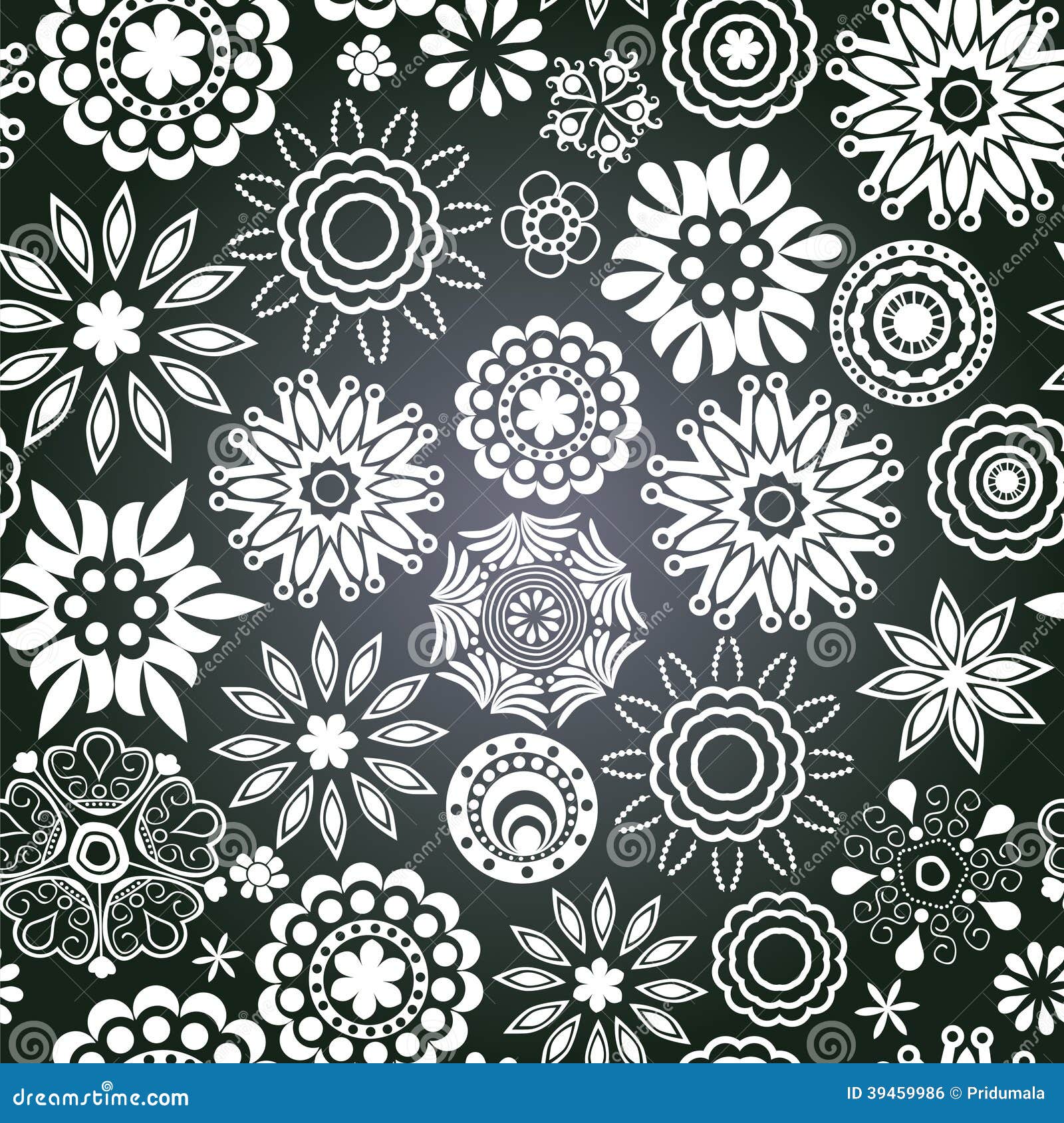 Chalkboard Seamless Floral Pattern. Copy that Square To the Sid Stock