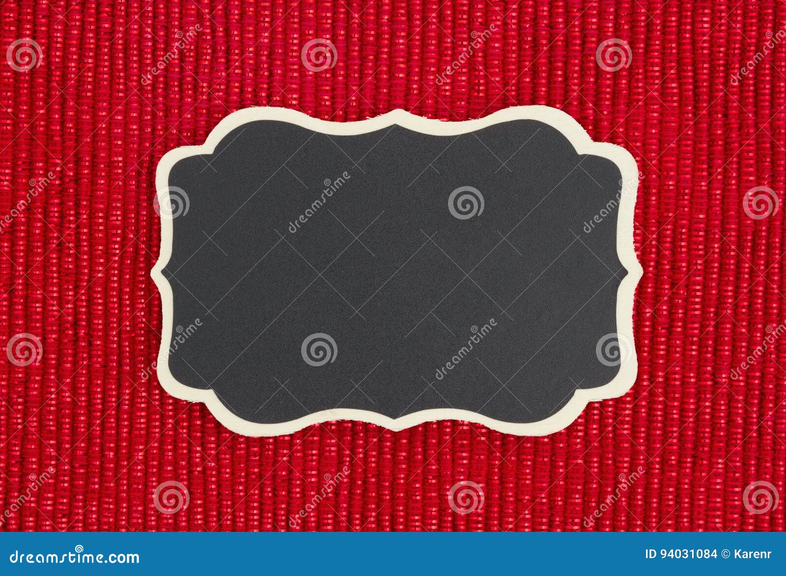 chalkboard on a shiny red material