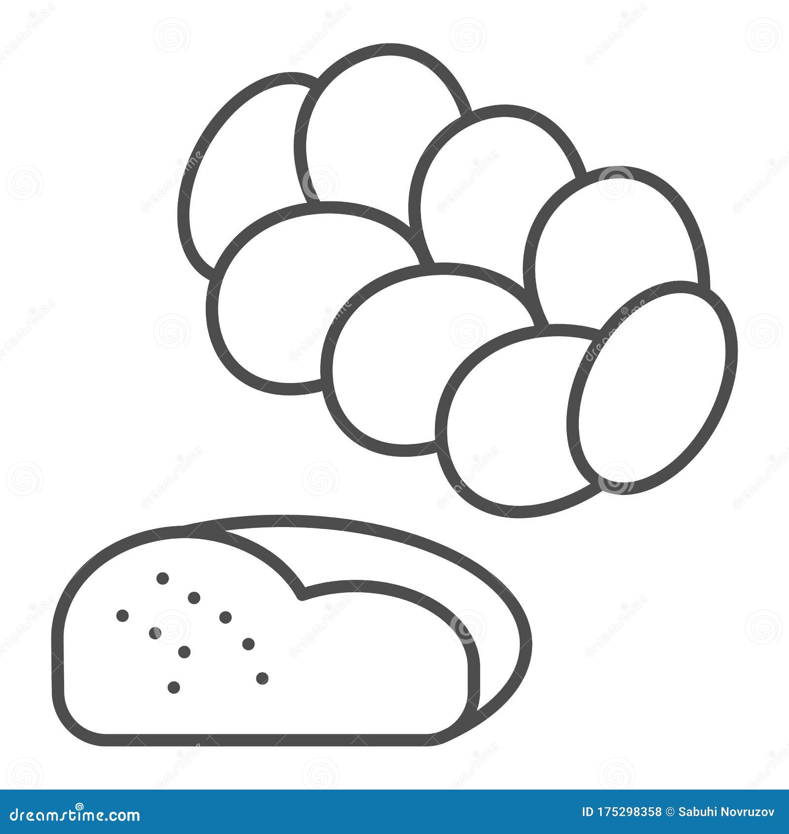 Challah细线图标犹太糕点 面包符号 白色背景的轮廓样式象形图面包店标志向量例证 插画包括有图象 食物 Challah细线图标犹太糕点 面包符号 白色背景的轮廓样式象形图面包店标志向量例证 插画包括有图象 食物