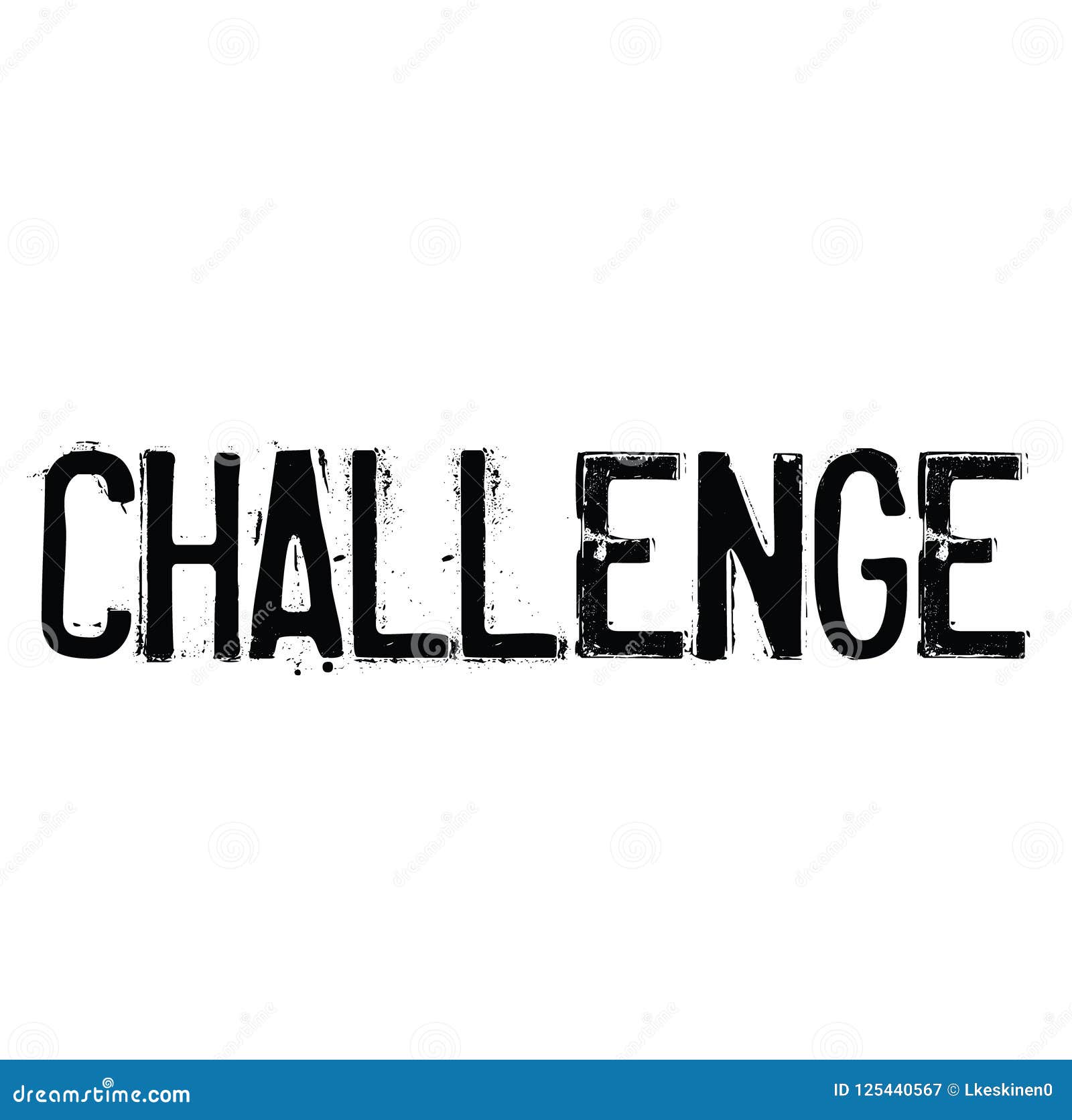 Challenge stamp on white stock vector. Illustration of square - 125440567