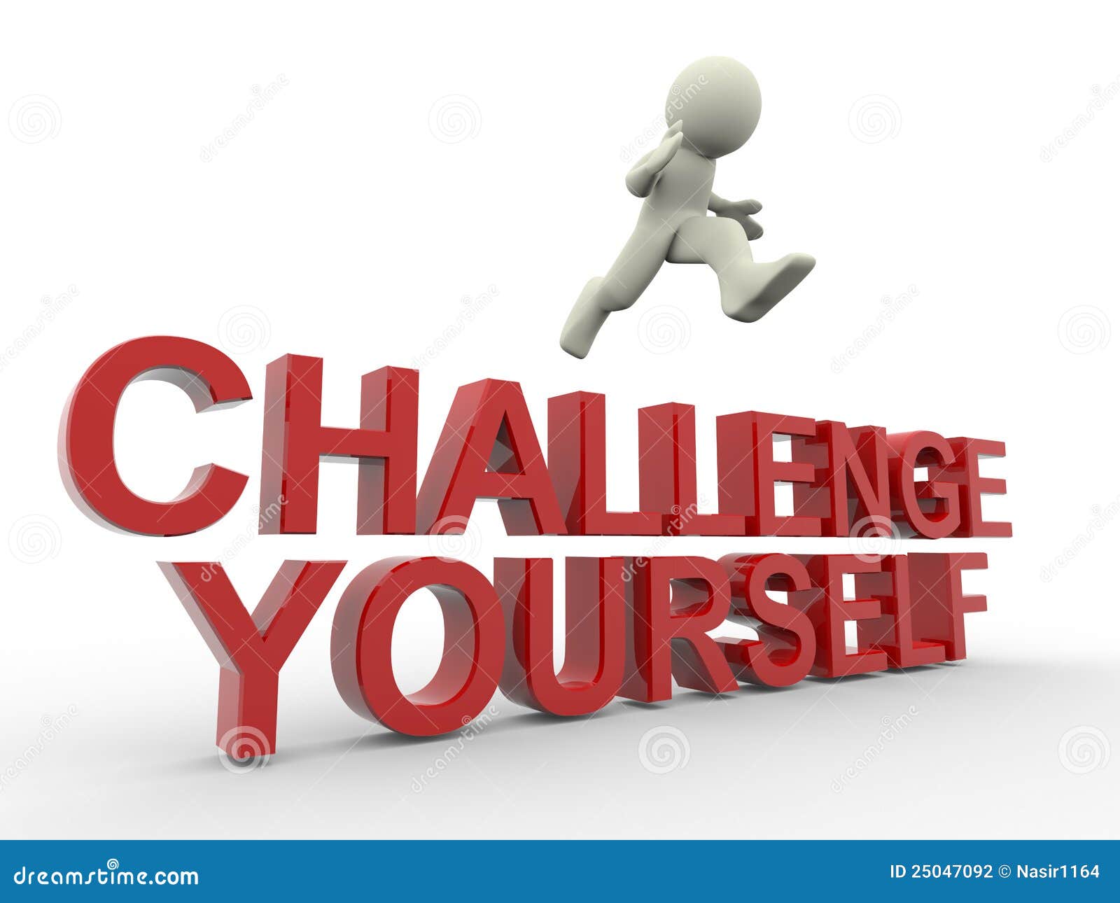 Challenge yourself stock illustration. Illustration of letter - 25047092