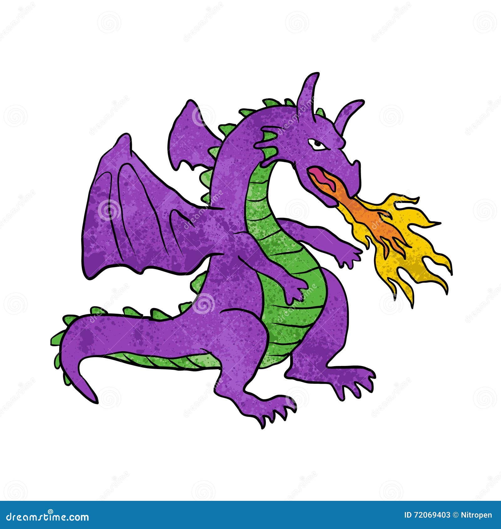 Chamas De Jogo Do Dragão Roxo Ilustração do Vetor - Ilustração de animal,  riscos: 72069403