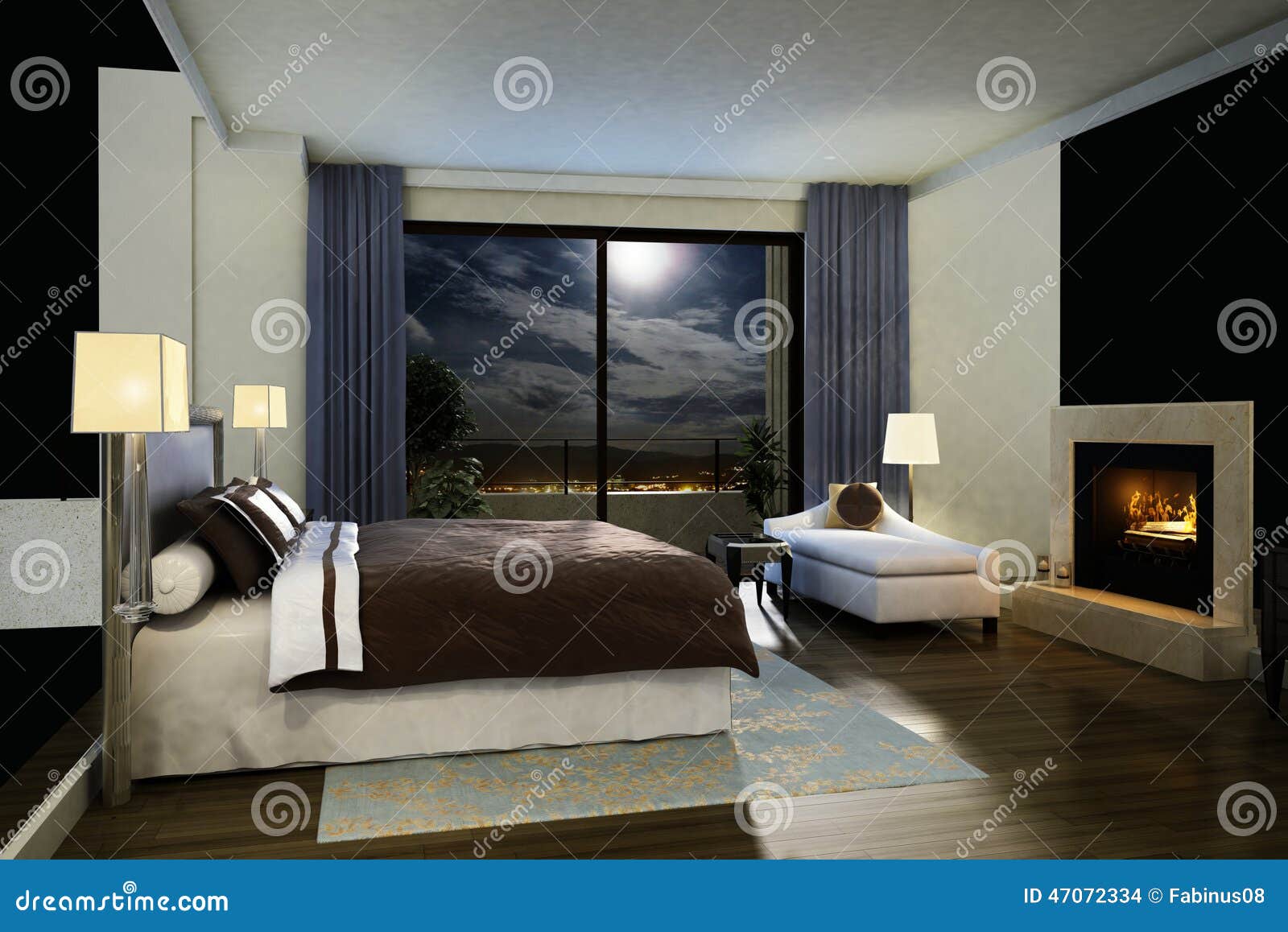 Chambre à coucher moderne photographie stock image: 14696482