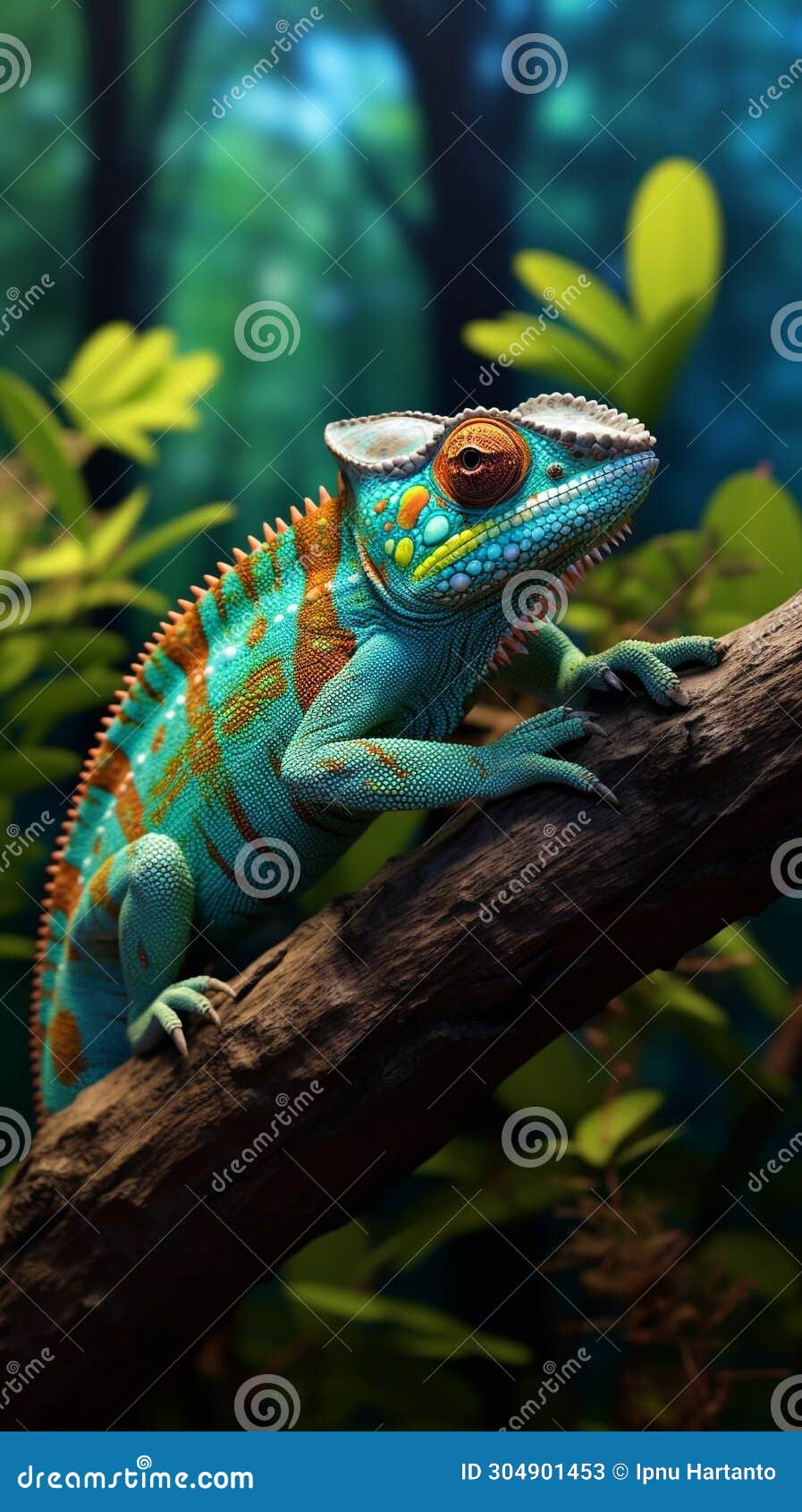 chameleon reverie, arboreal maestro in the foliage