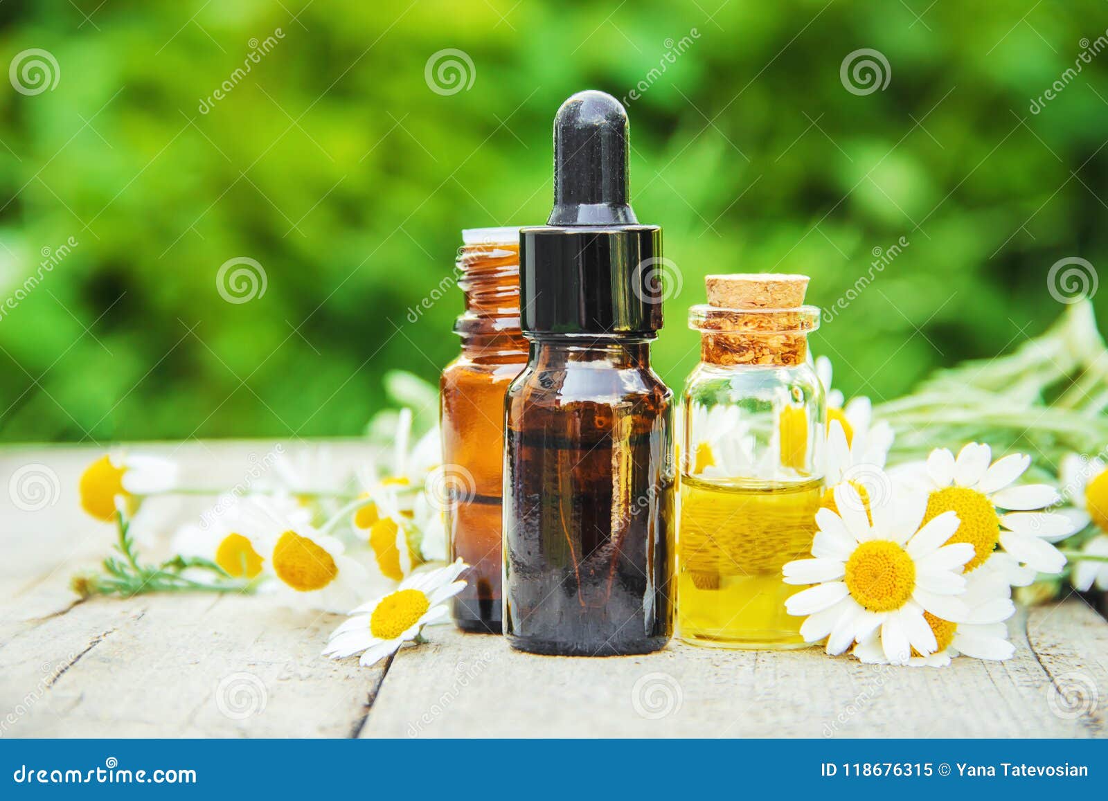 chamomile extract in a small bottle.