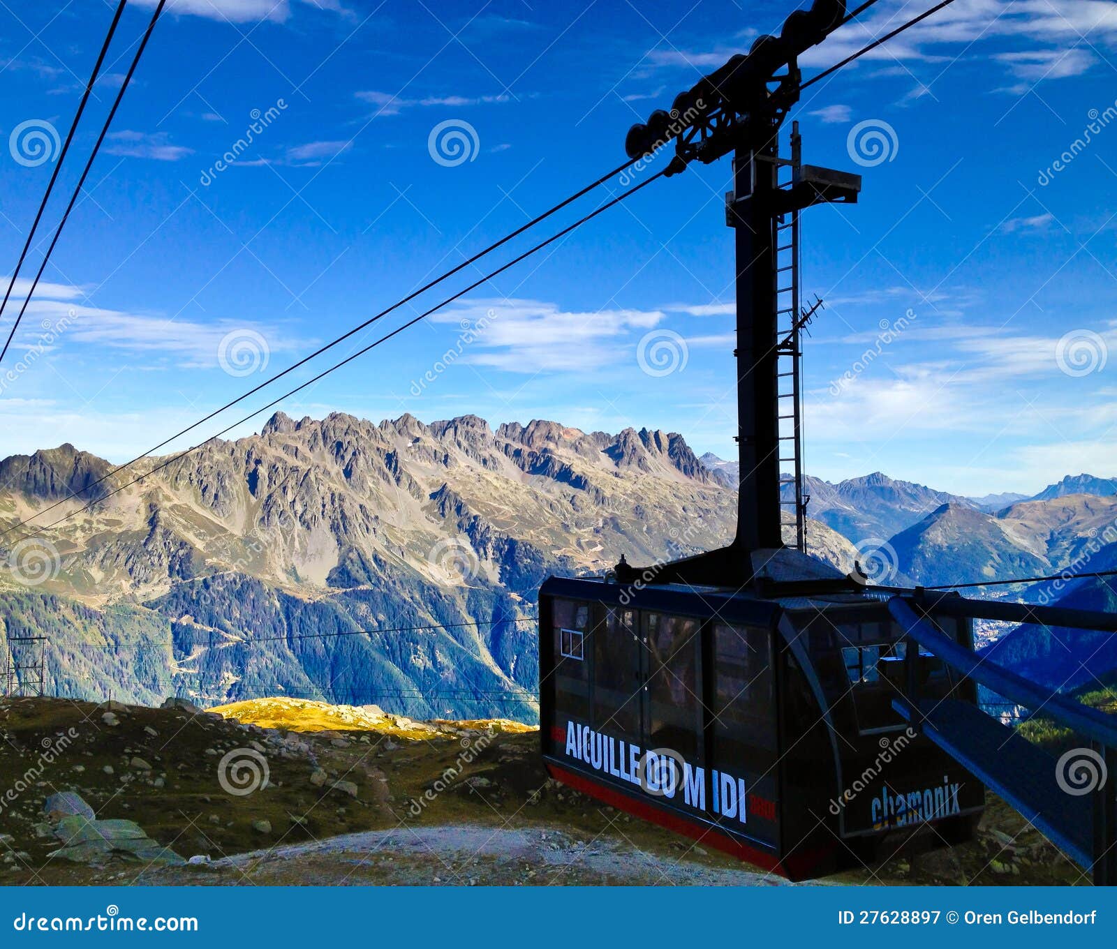 Chamonix Cablecar editorial photography. Image of steel 27628897
