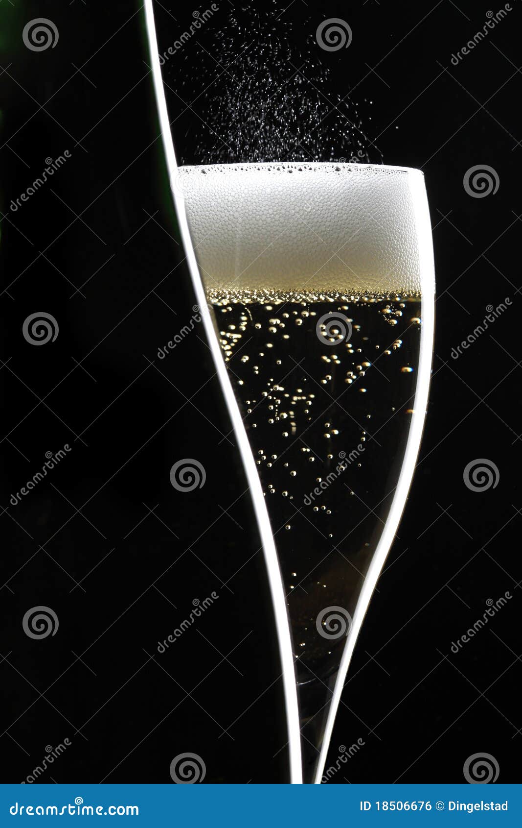 Champagne On Black Background Stock Photo - Image of happy, black: 18506676