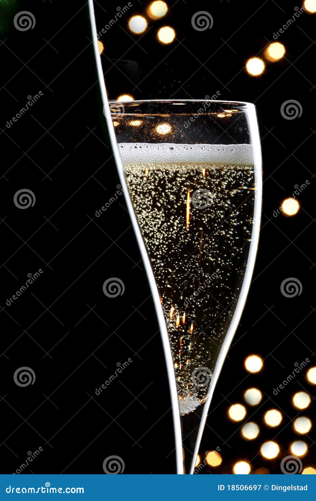 Champagne on Black Background Stock Image Image of fresh, flute 18506697