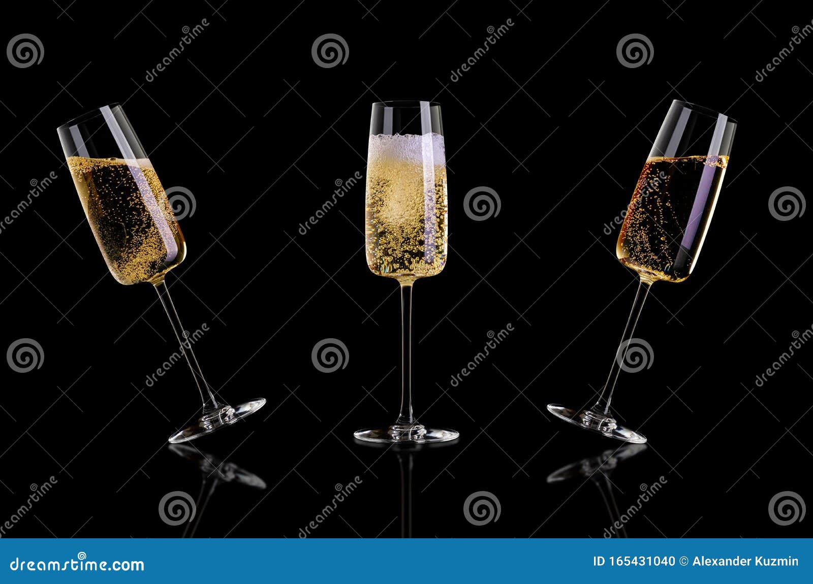 Champagne on Black Background Stock Photo Image of bottle, drink