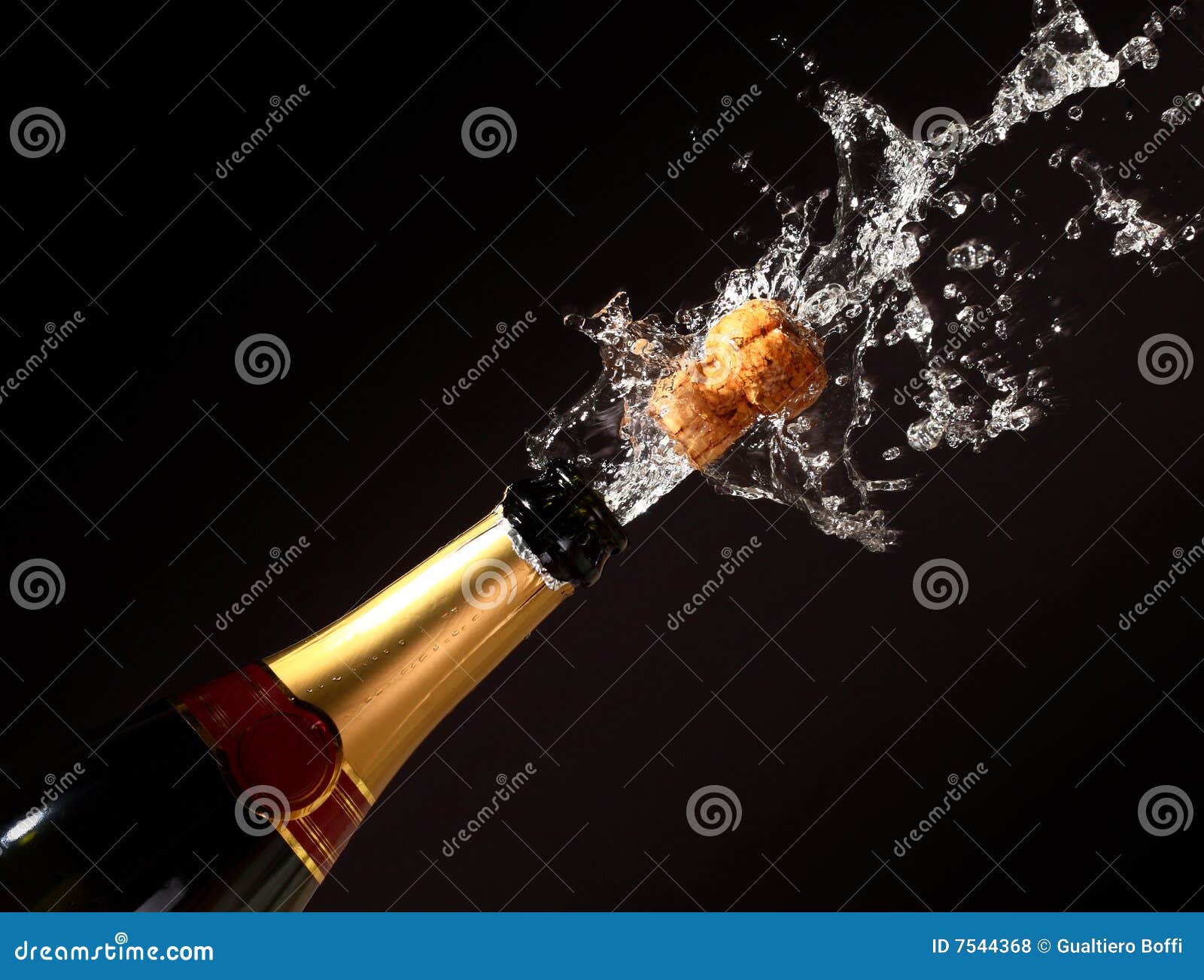 champagne bottle eruption