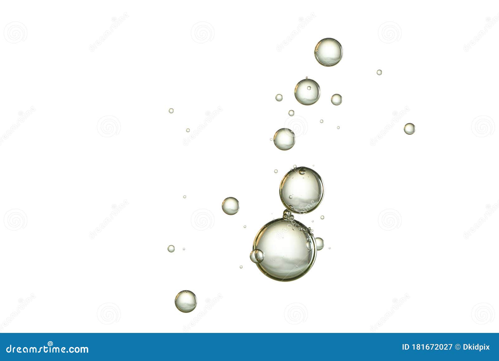 Champagne Bubbles Over White Stock Image Image of fizz, motion 181672027