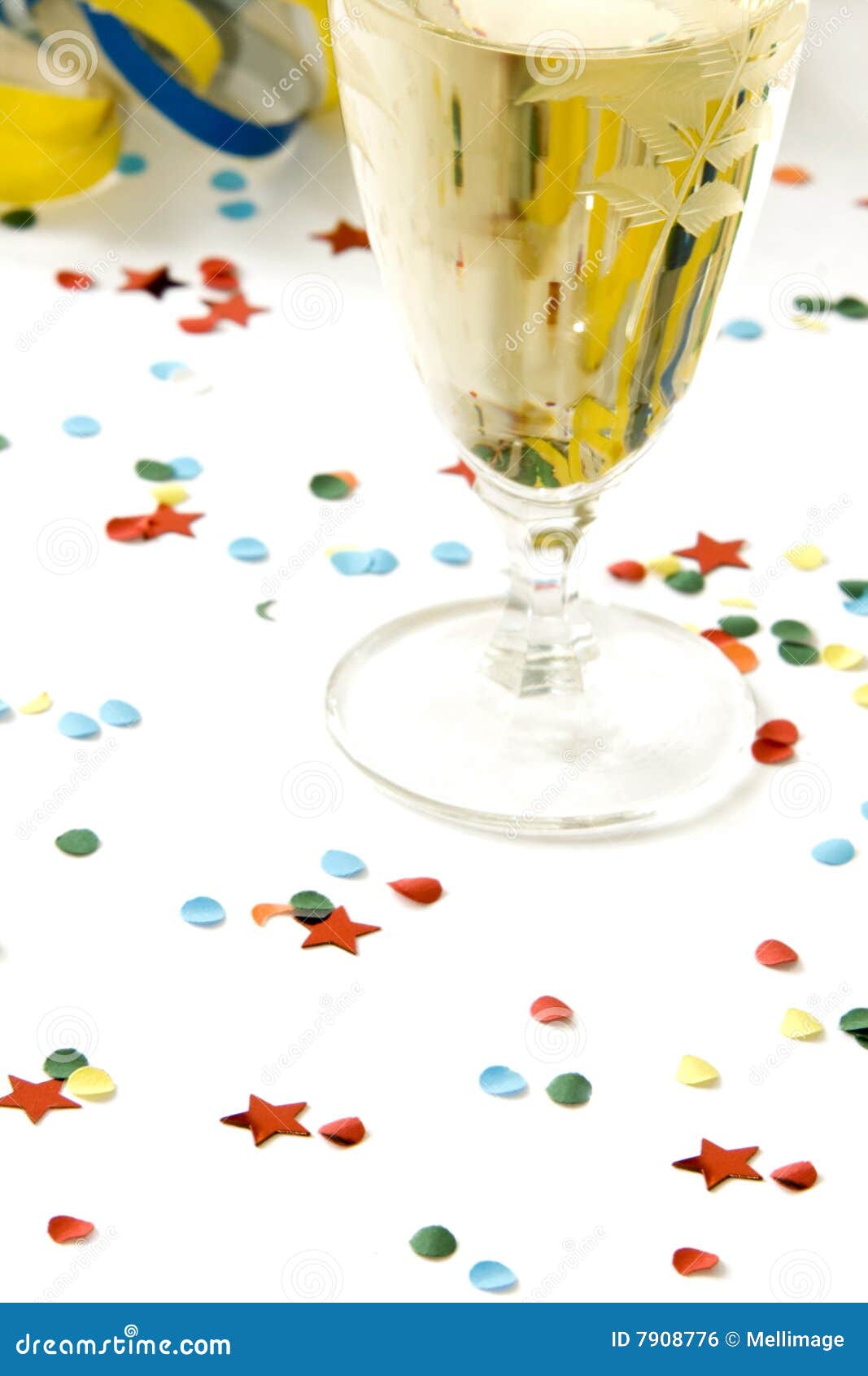 Champagne and confetti stock photo. Image of champagne 7908776
