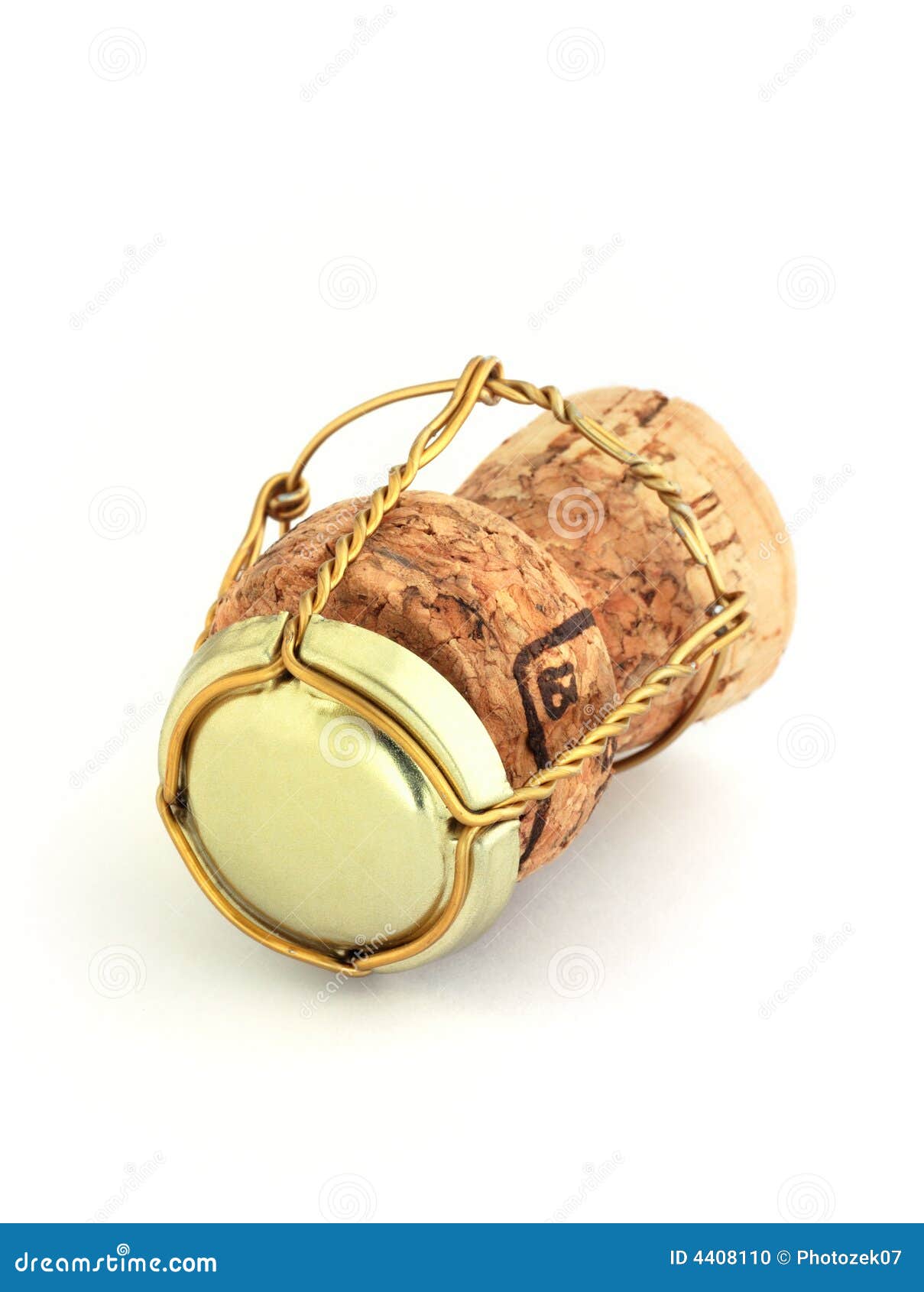 Champagne cork stock photo. Image of french, dessert, isolated 4408110