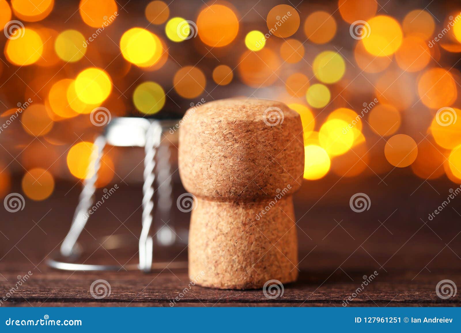 Champagne cork with cap stock image. Image of gourmet 127961251