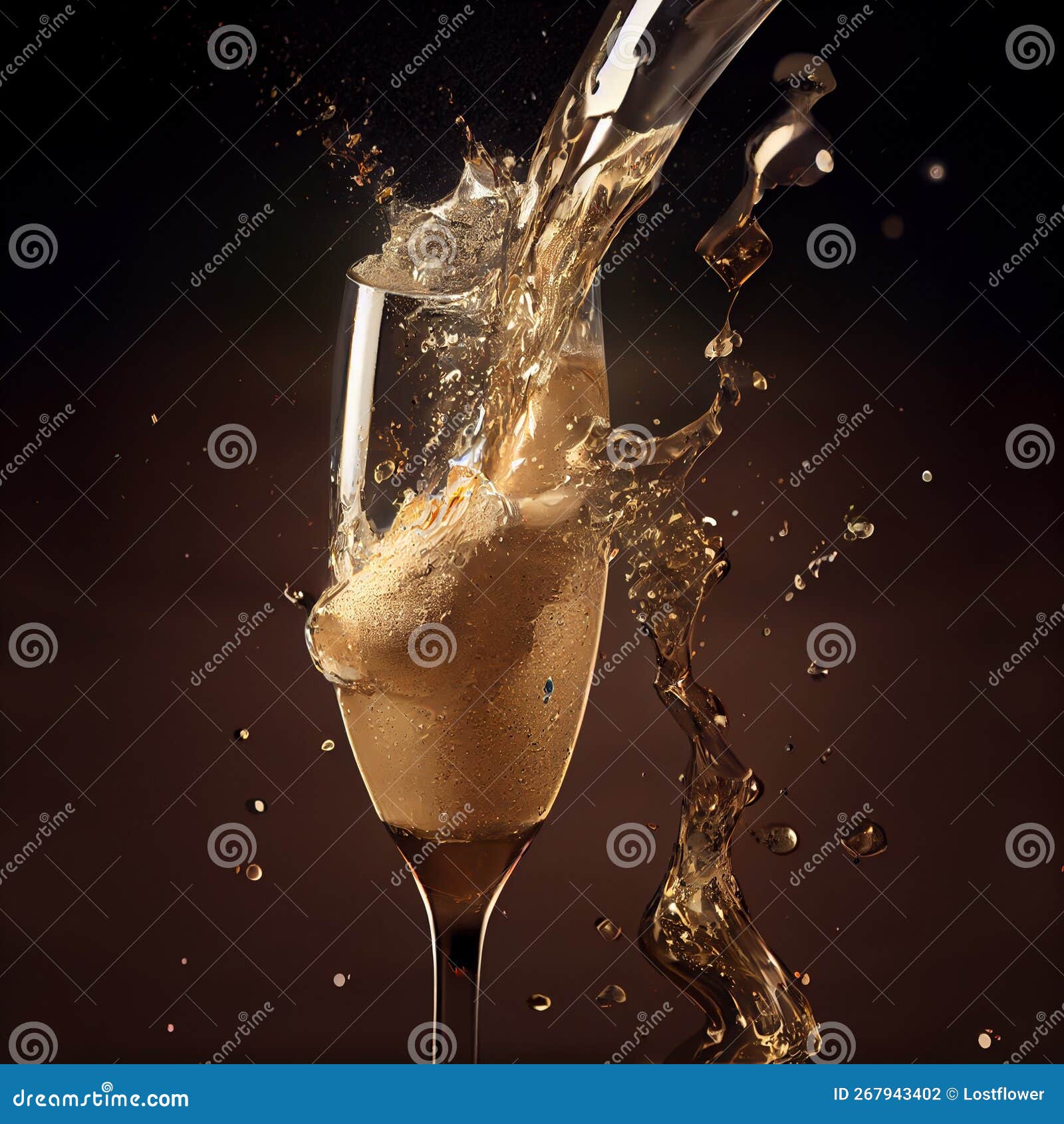 Champagne Explosion with Toast of Flutes. Stock Illustration - Illustration  of holiday, bottle: 267943402