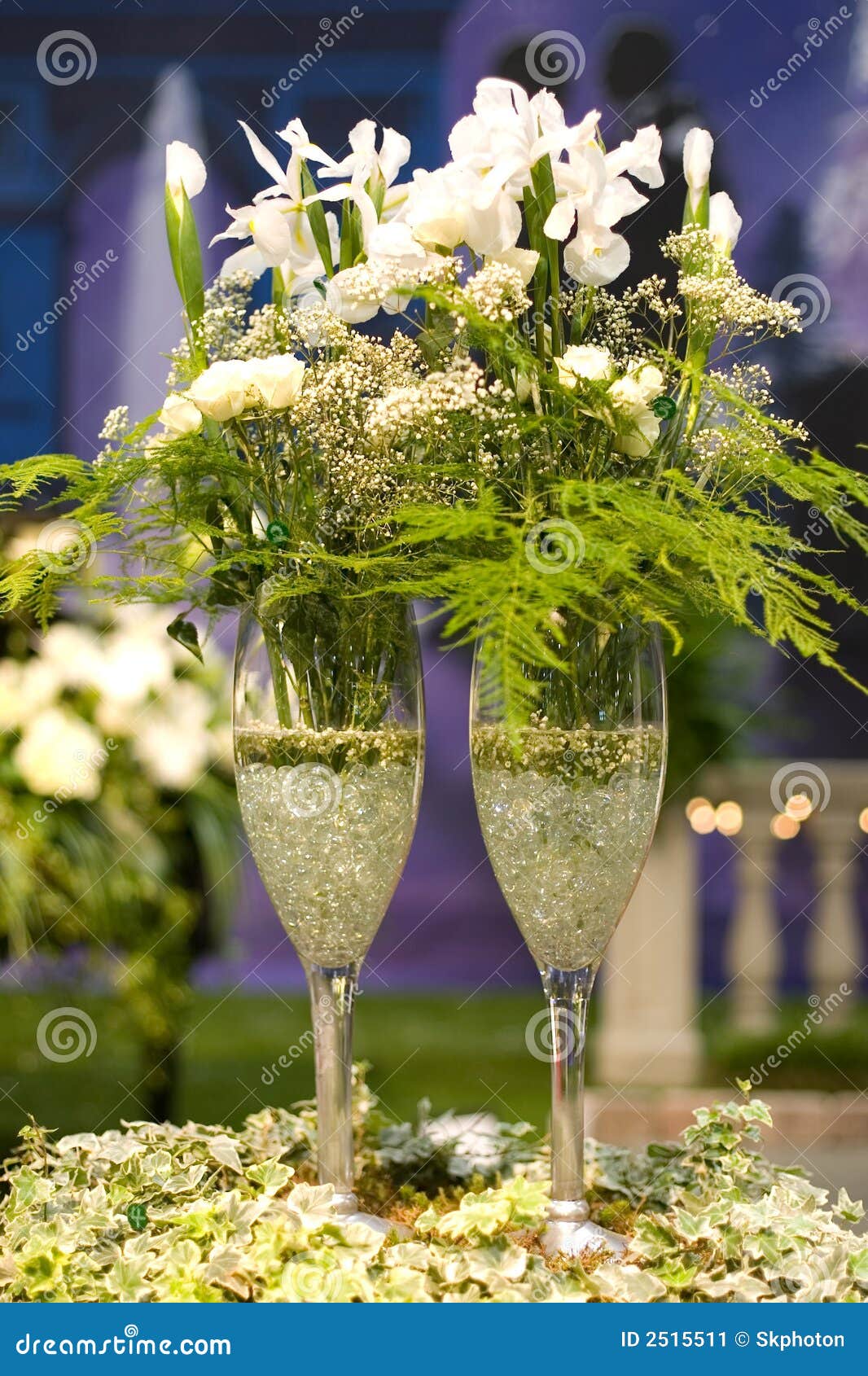 Champagne and flowers stock image. Image of dark, dining 2515511