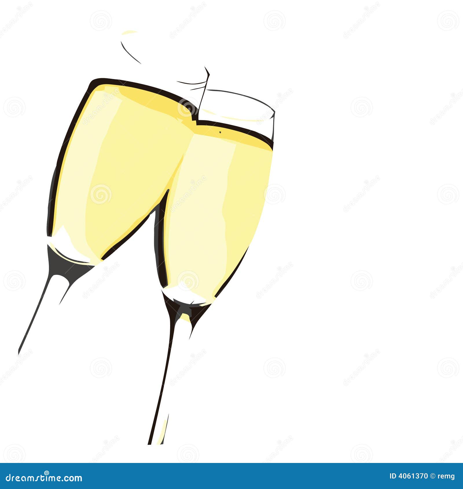 Champagne Flutes stock illustration. Illustration of wedding 4061370