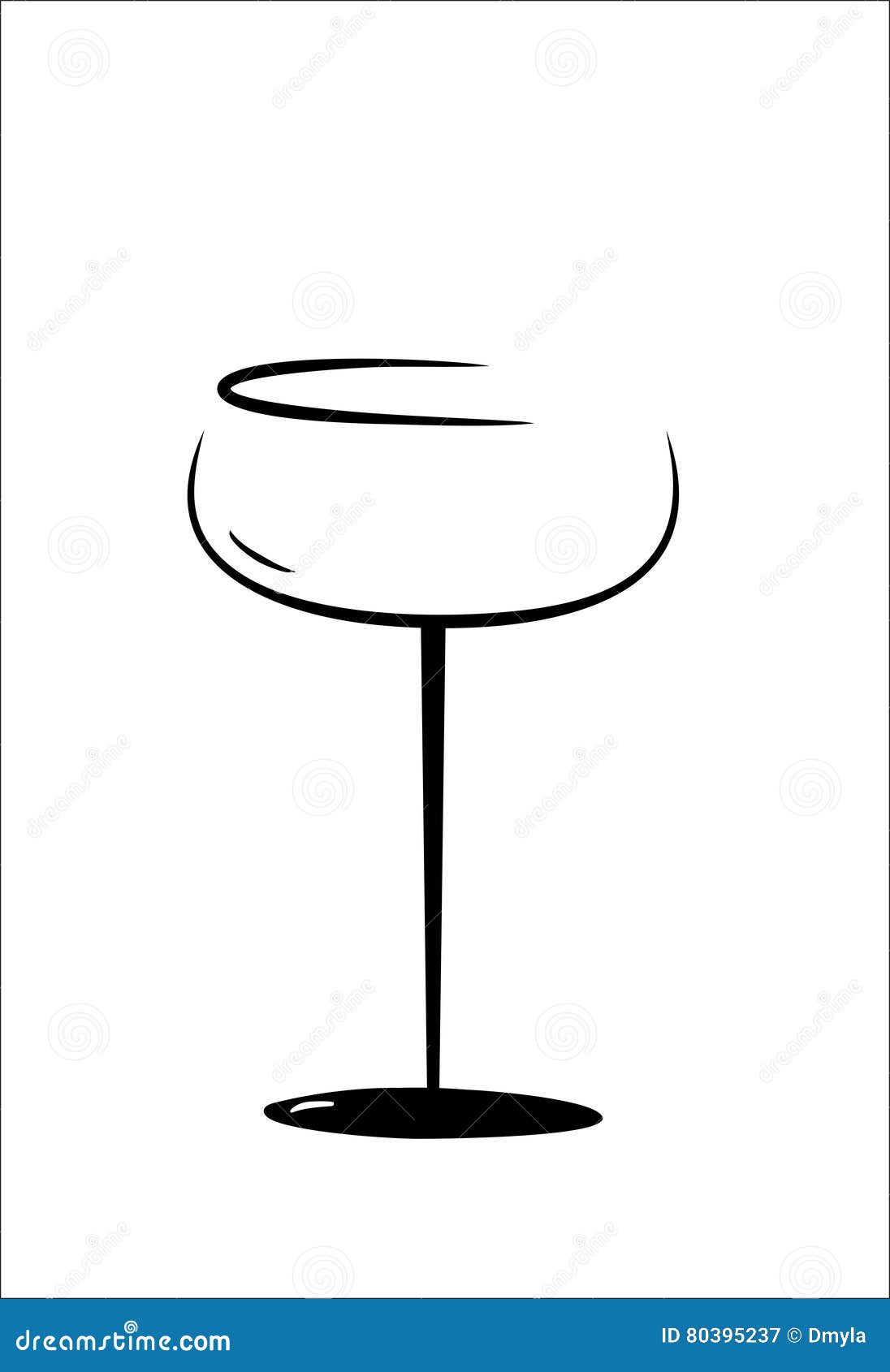 Champagne glass isolated stock illustration. Illustration of party