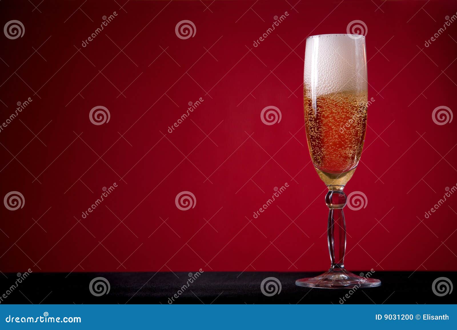Champagne Glass Over Red Background Stock Photo Image of color, celebrate 9031200