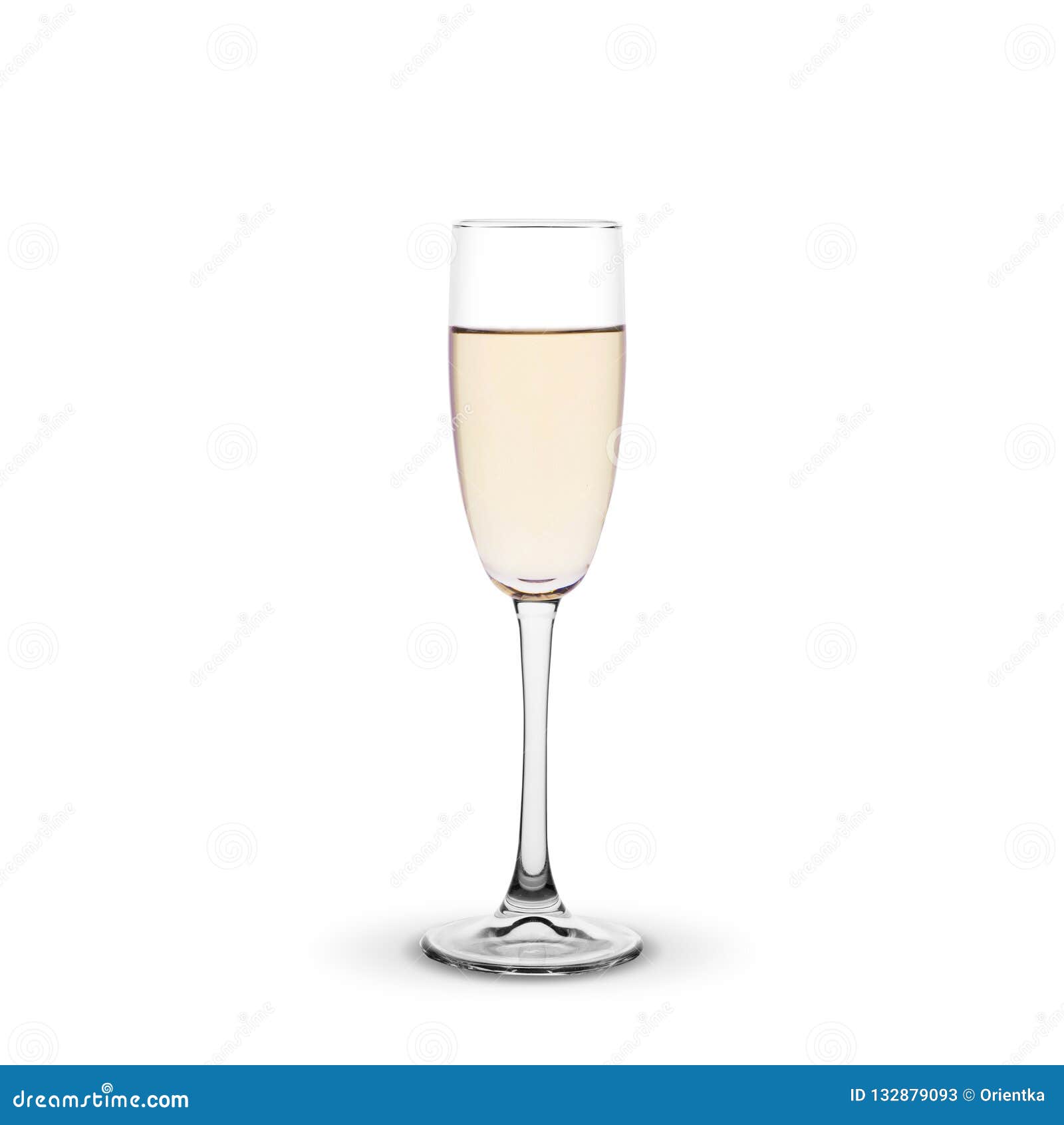Champagne Glass on White Background Stock Image Image of drink, party