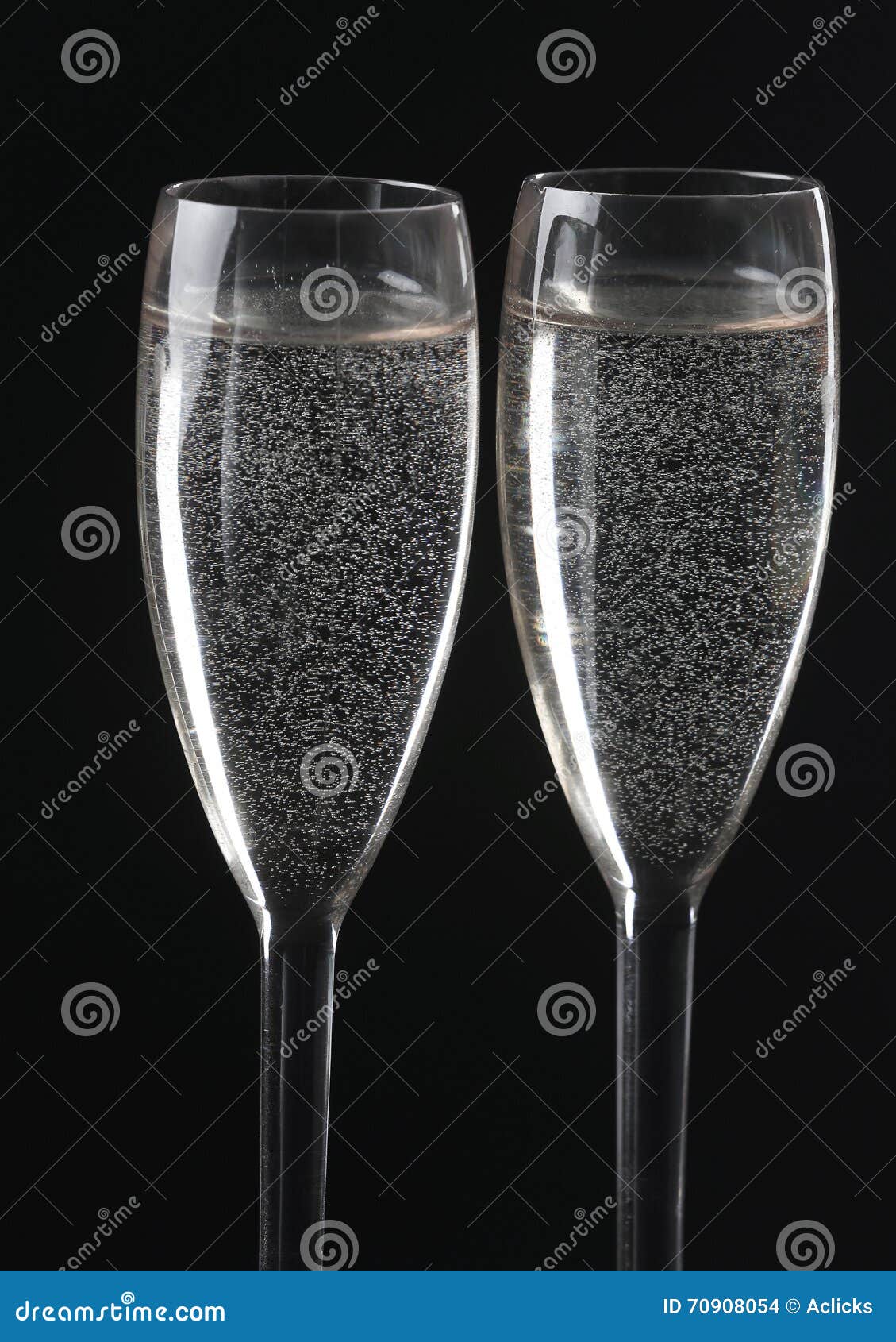 Champagne Glasses on Black Background Stock Photo Image of wine, glass 70908054