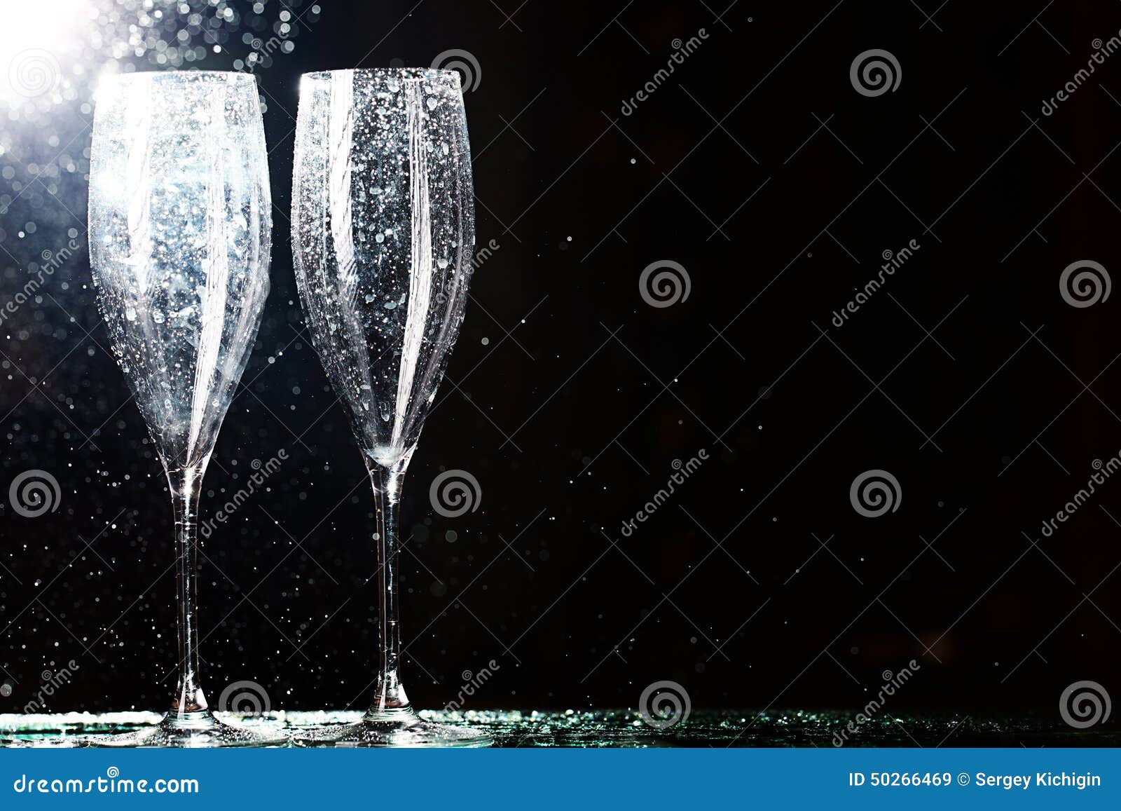 Champagne Glasses on Black Spray Stock Image Image of food, celebrate