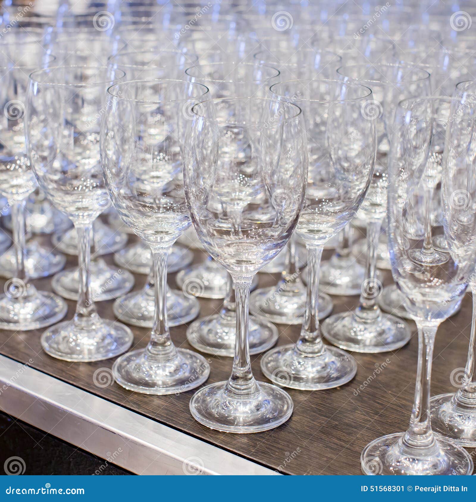 Champagne Glasses in a Row. Stock Image Image of champagne, closeup