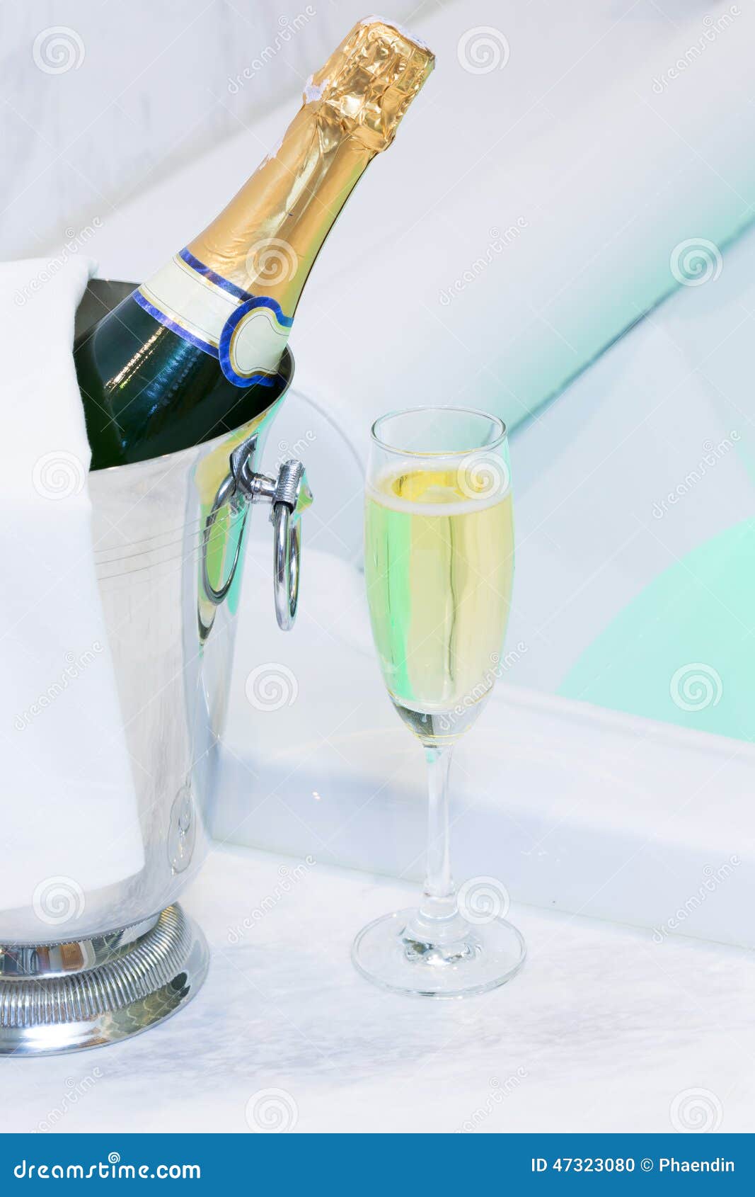Champagne and Jacuzzi Spa stock photo. Image of jacuzzi 47323080