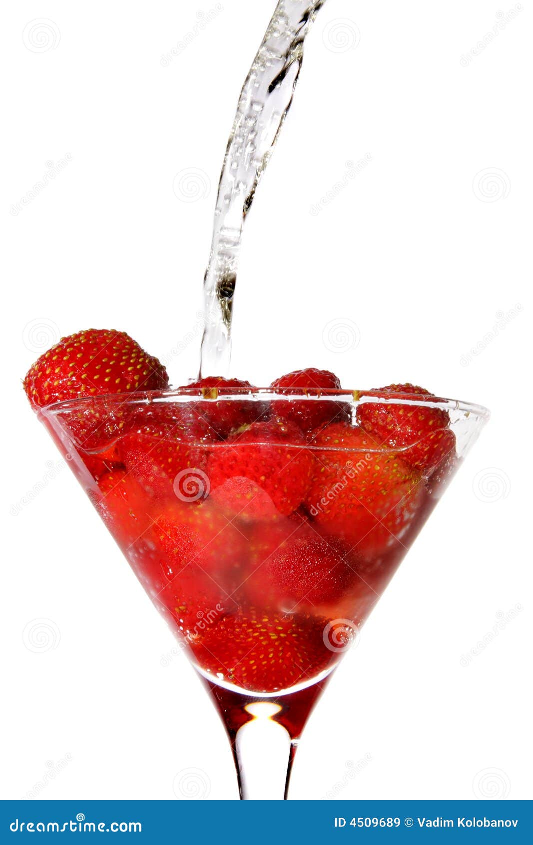 Champagne Poured in To Martini Glass. Stock Image Image of explosion, bottle 4509689