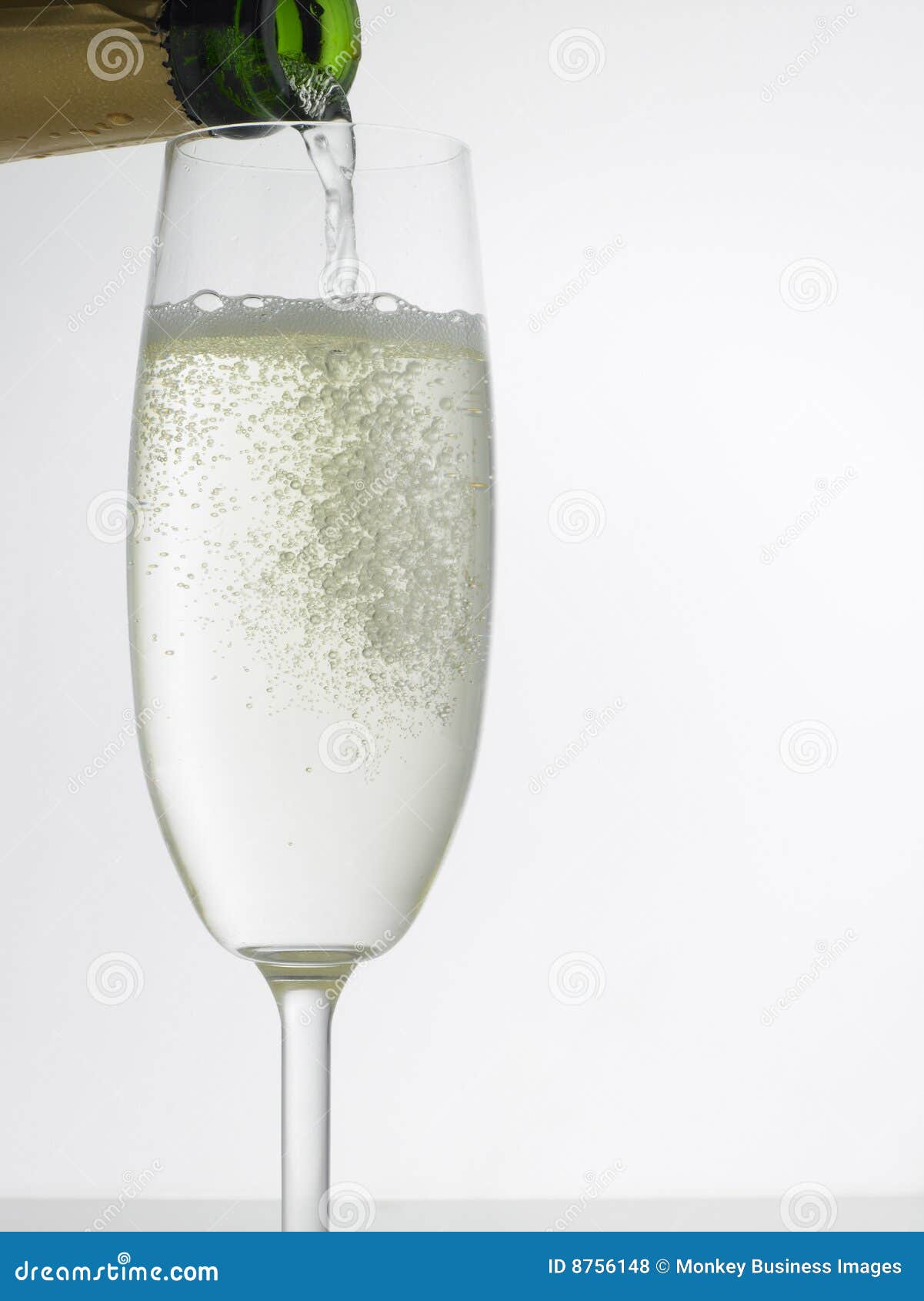 Champagne Pouring into Flute Stock Photo Image of glass, white 8756148