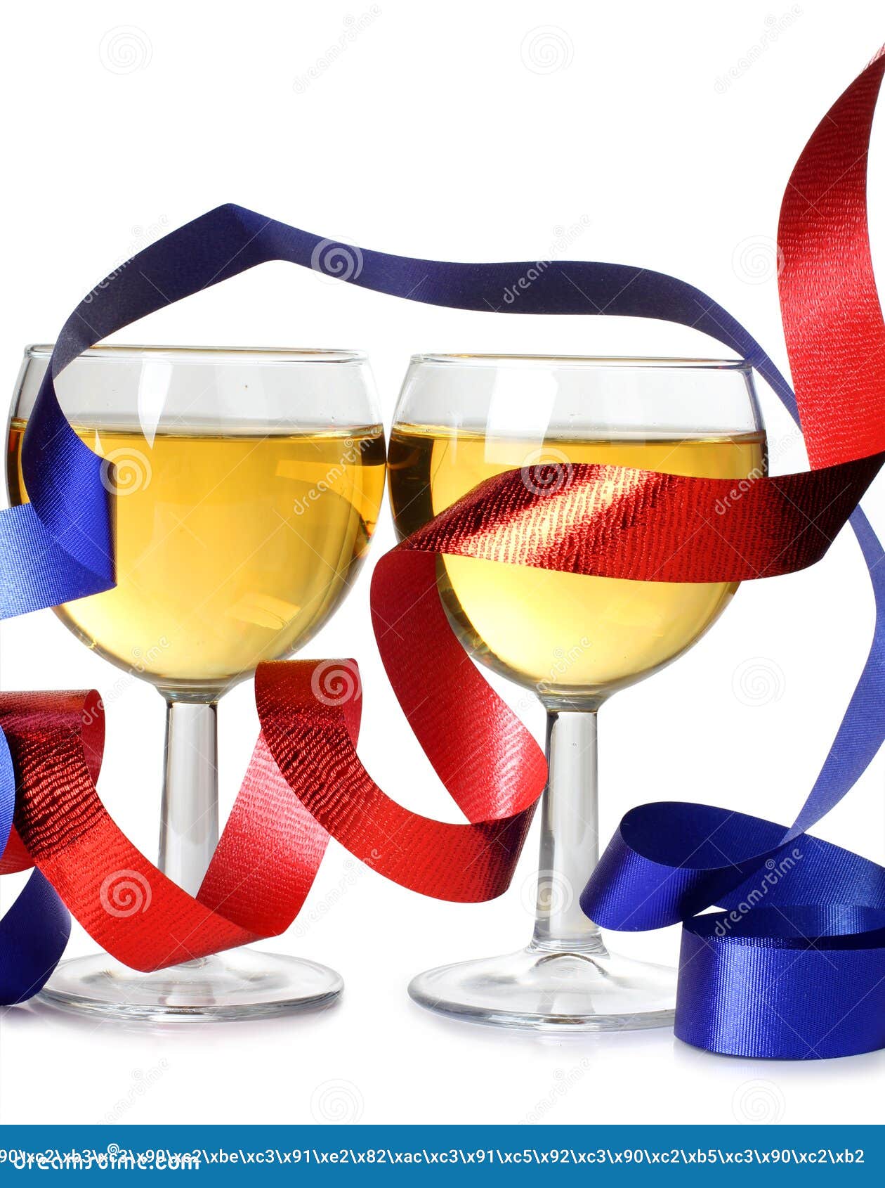 Champagne and ribbons stock image. Image of ball, glass 23112443