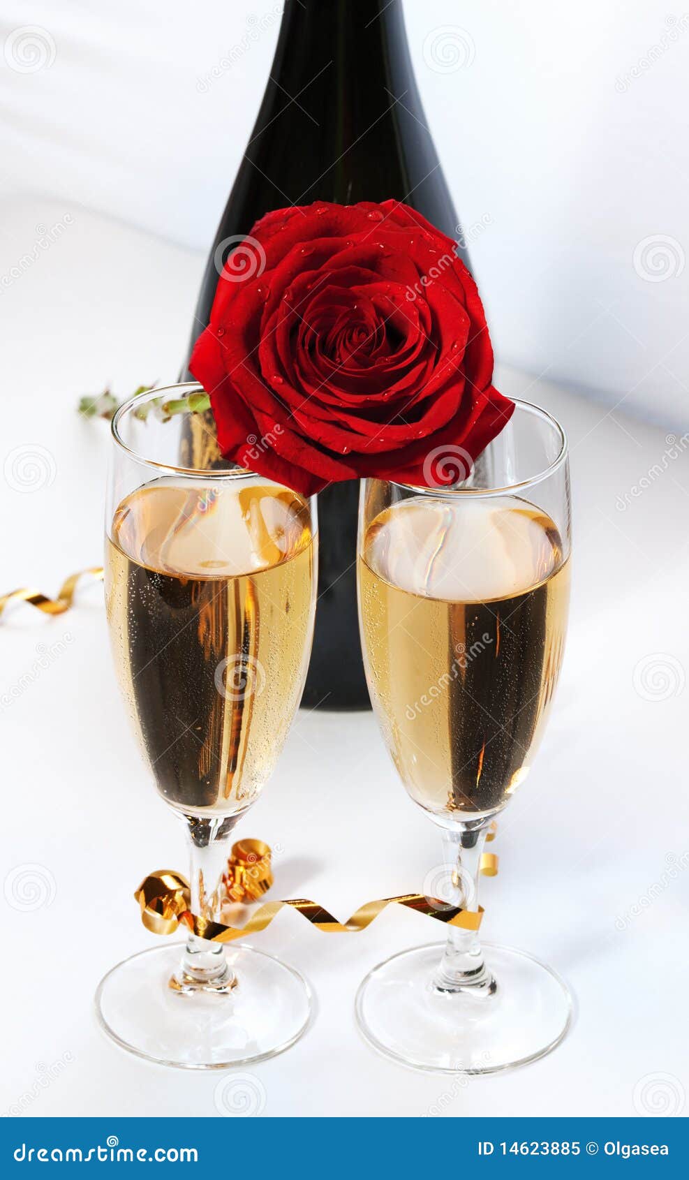 Champagne and rose stock image. Image of background, champagne 14623885