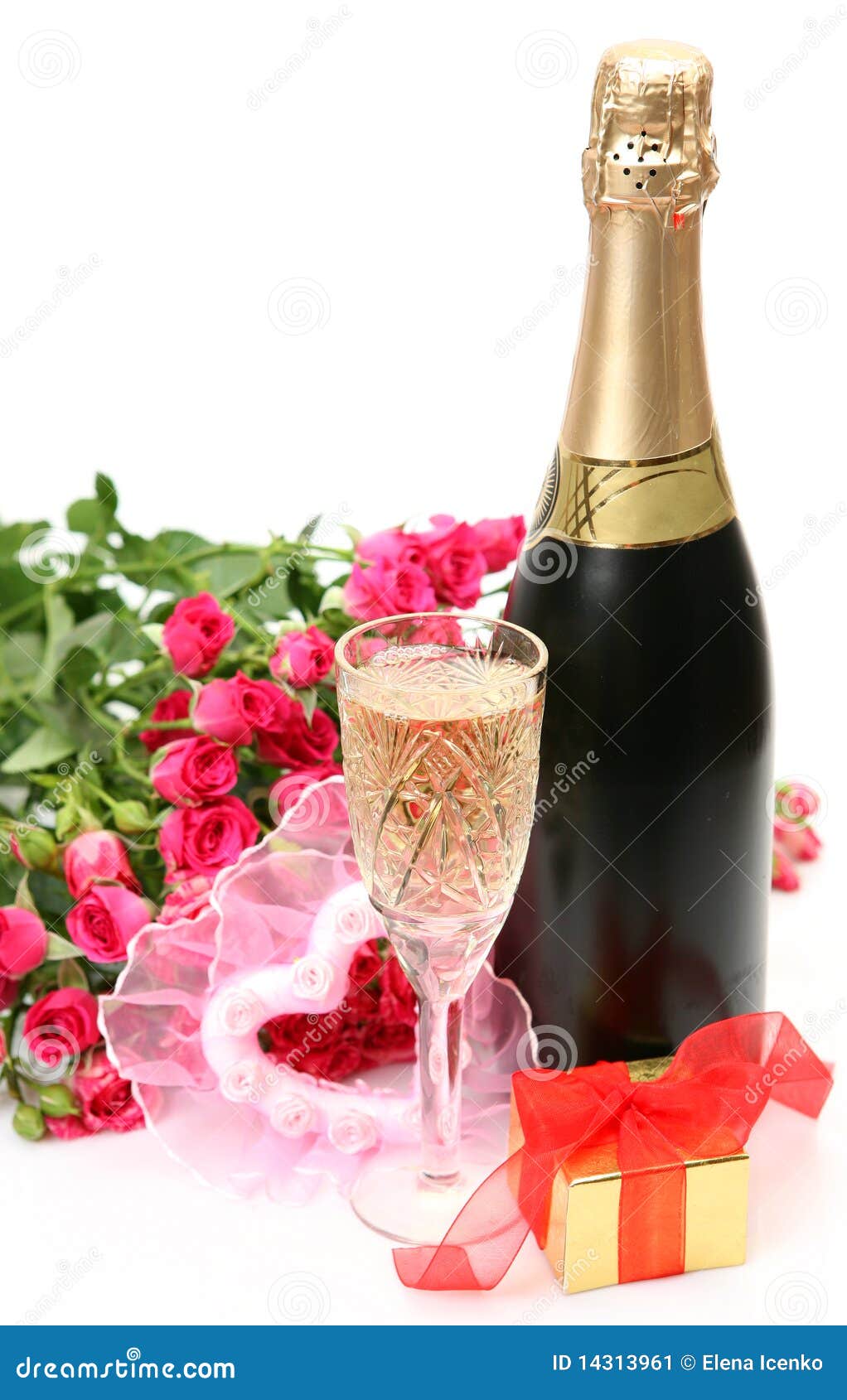 Champagne And Roses Stock Image Image 14313961