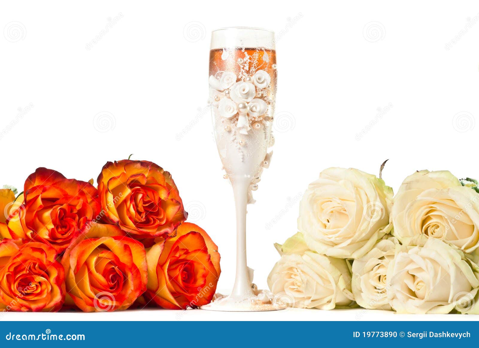 Champagne and roses stock photo. Image of colorful, life 19773890