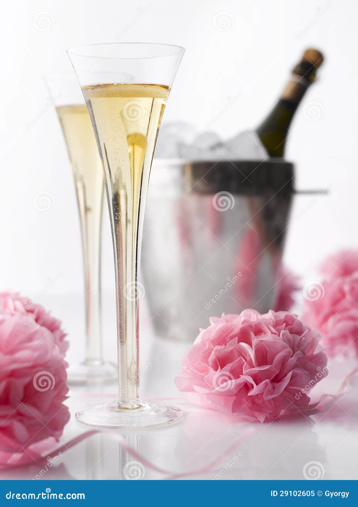 Champagne is Served for Wedding Stock Image Image of dinner, bucket