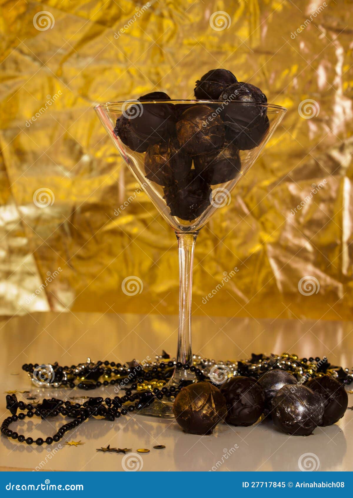 Champagne truffles stock image. Image of champagne, dessert 27717845