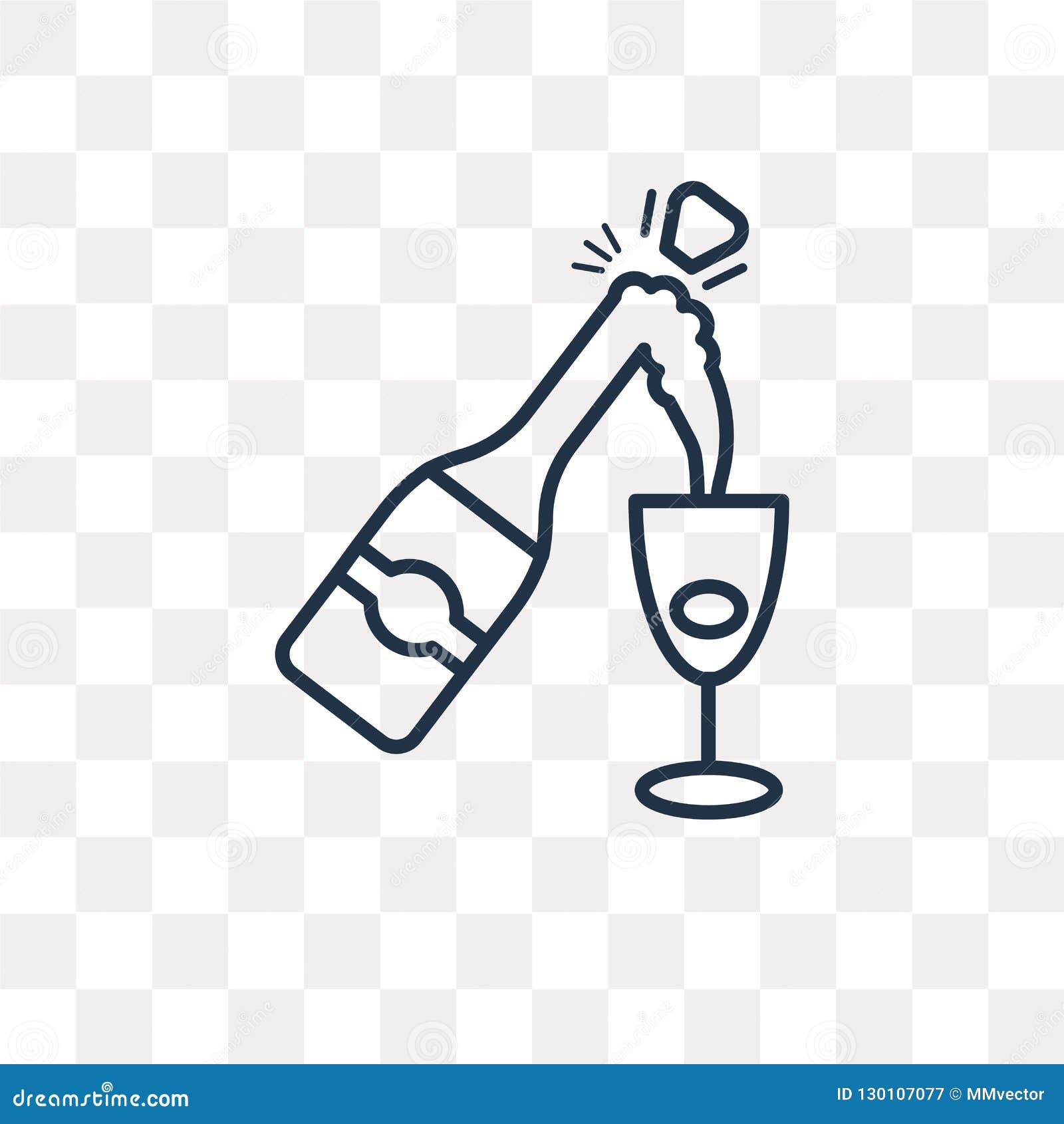 Champagne Vector Icon Isolated On Transparent Background