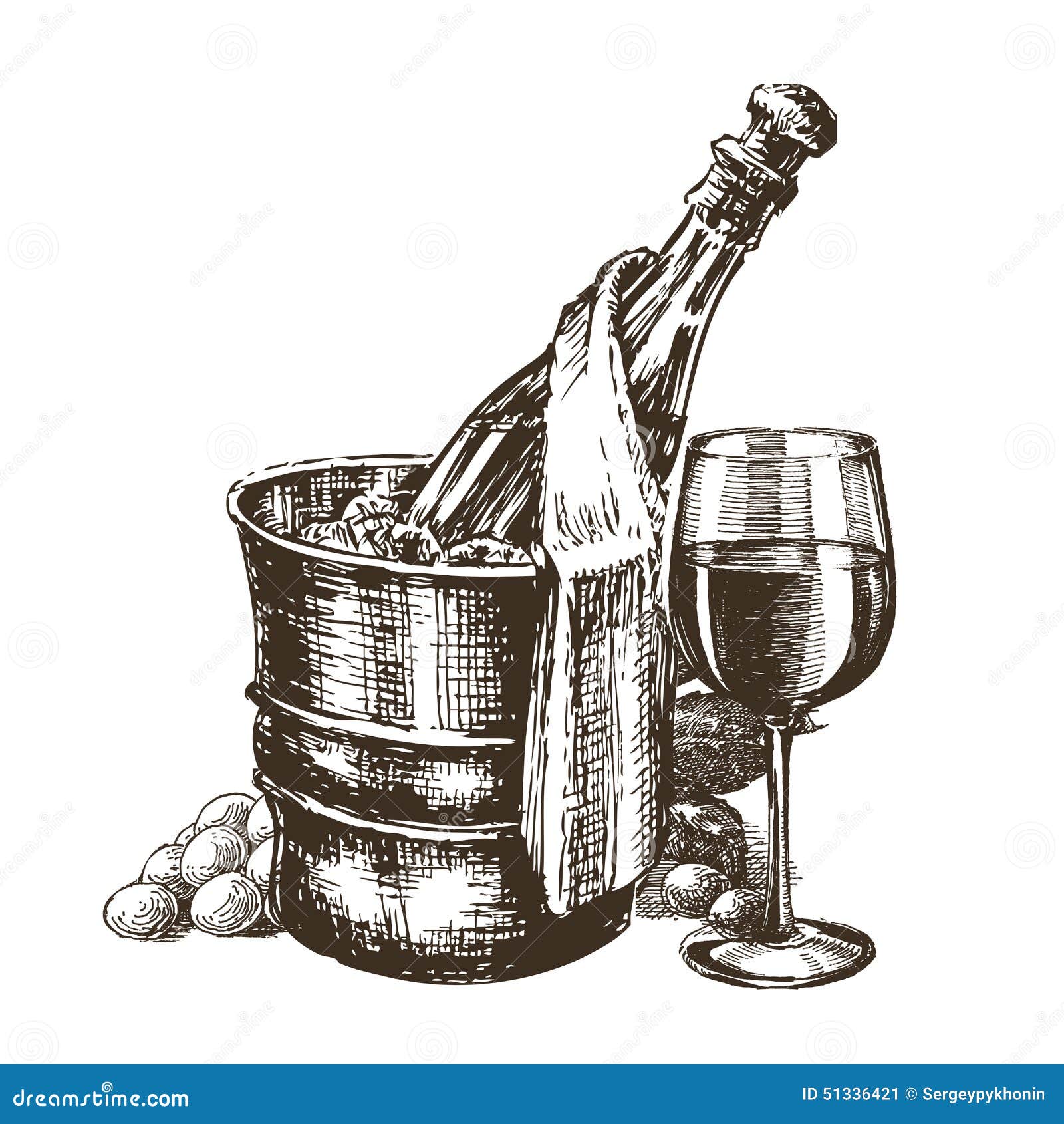 Champagne Vector Logo Design Template. Alcoholic Stock ...