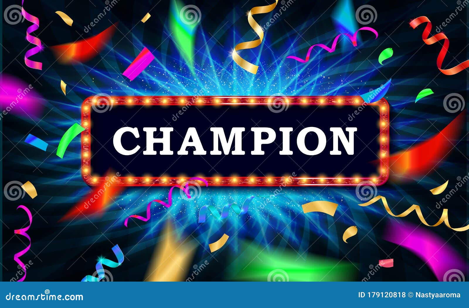 Champion Congratulations Frame Stock Illustration - Illustration ...